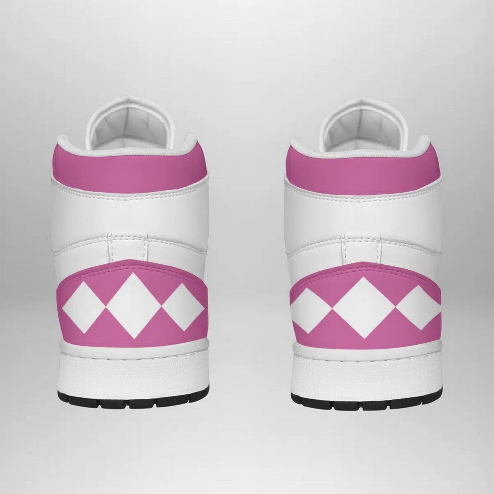 Pink Ranger Mighty Morphin AJ1 High Sneakers Shoes For Men And Women - Image 3
