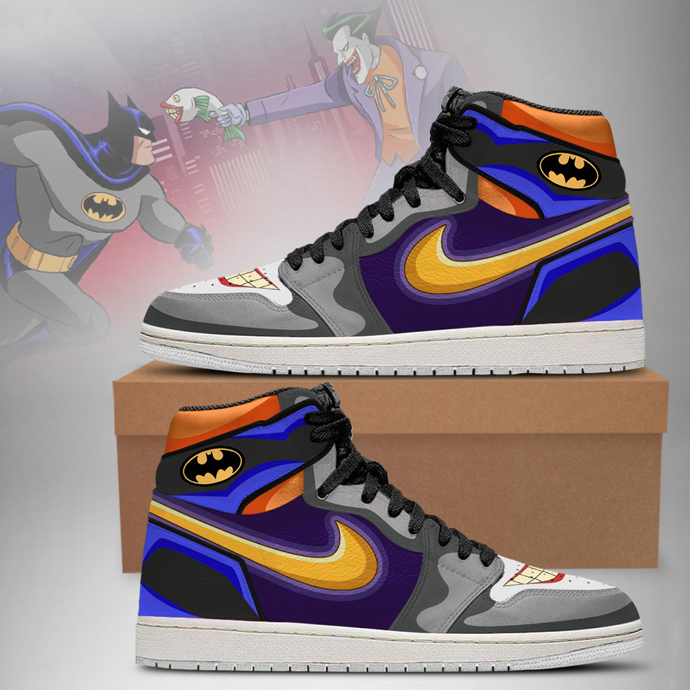 DC Joker Batman AJ1 High Sneakers Shoes For Men And Women - Image 3