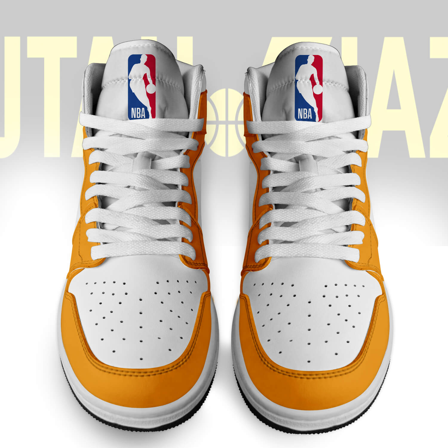 Utah Jazz AJ1 High Sneakers Shoes For Men And Women - Image 2