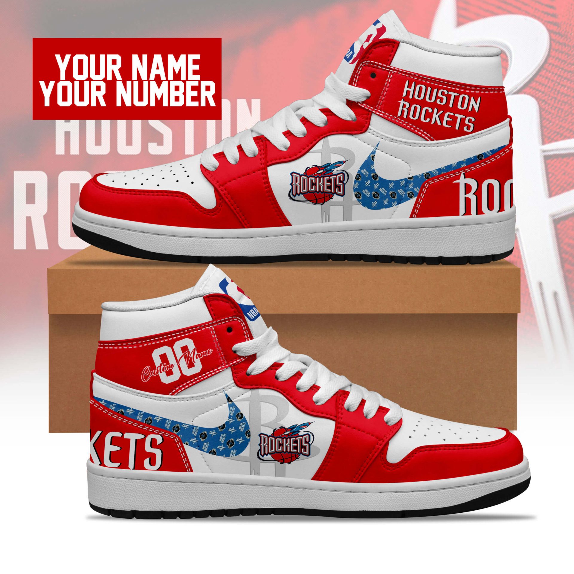 Atlanta Hawks AJ1 High Sneakers Shoes For Men And Women - Image 2