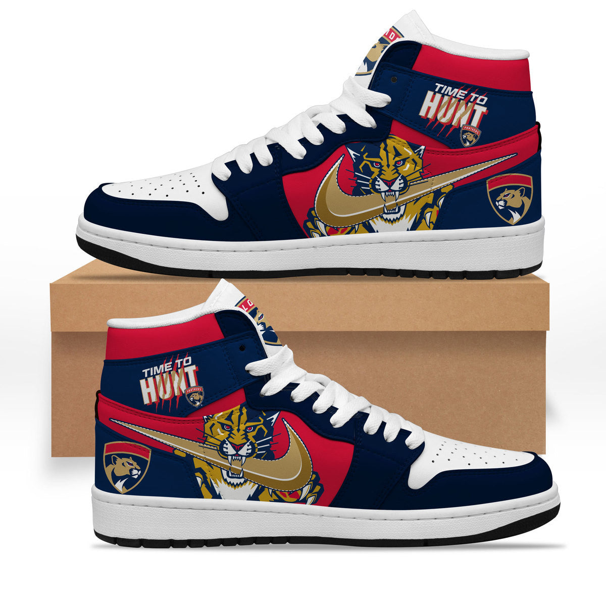 Florida Panthers Personalized Sport High-Top Sneakers Shoes Custom Name Design For Men And Women - Image 3