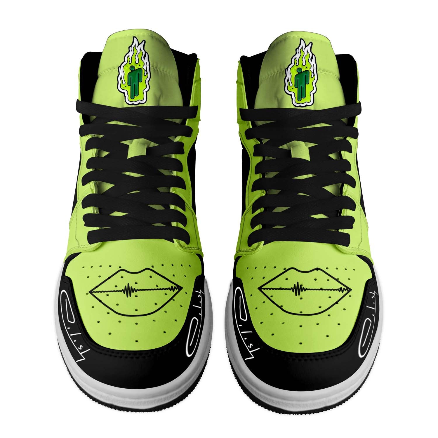 Billie Eilish Personalized Music High-Top Sneakers Shoes Custom Name Design For Men And Women - Image 2
