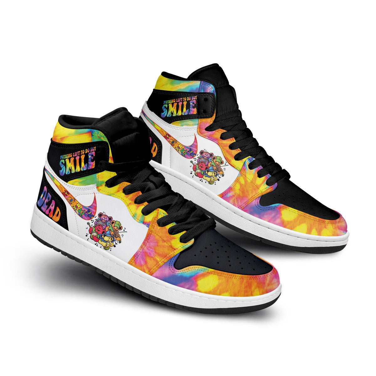 Grateful Dead Personalized Music High-Top Sneakers Shoes Custom Name Design For Men And Women - Image 2
