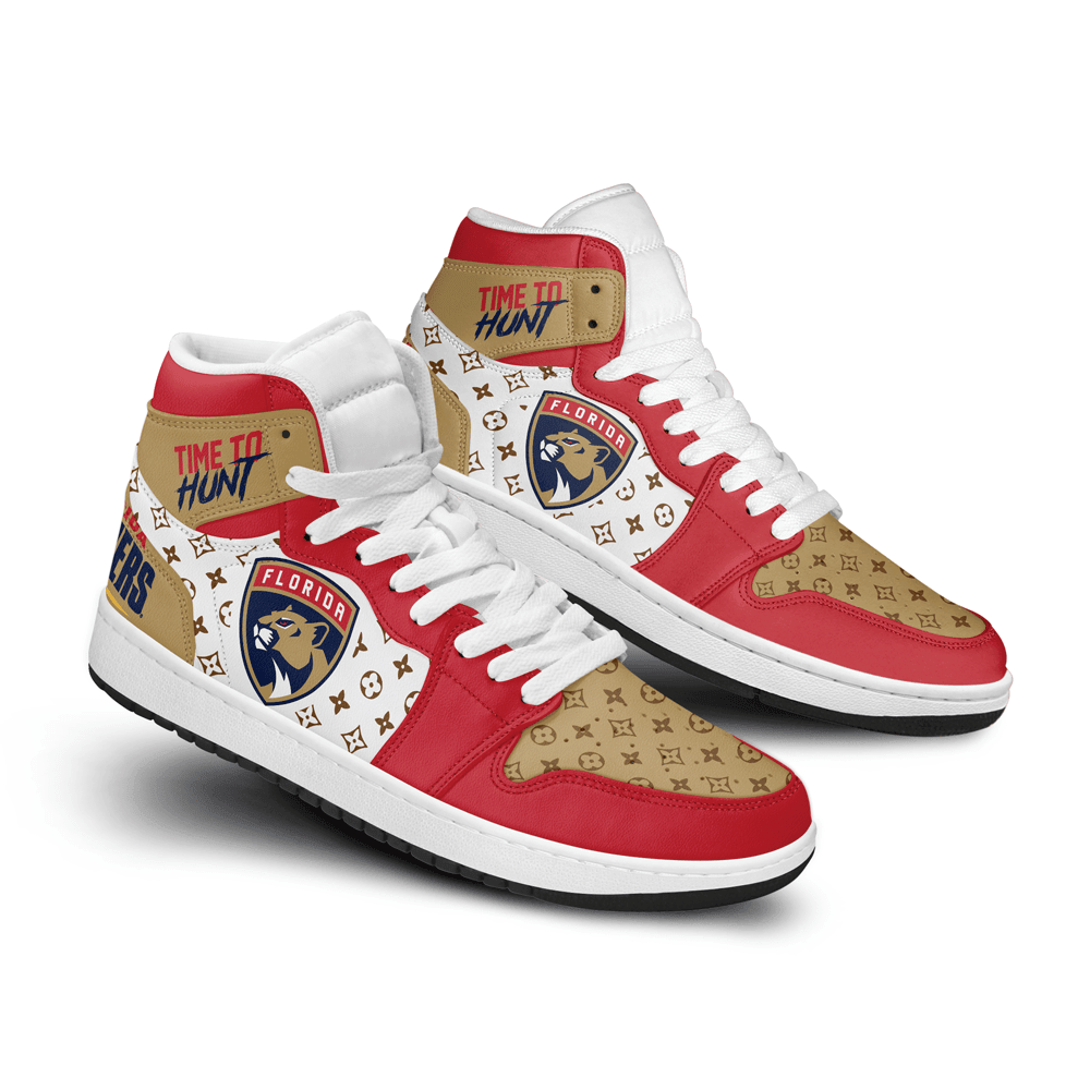 Florida Panthers Personalized Sport High-Top Sneakers Shoes Custom Name Design For Men And Women - Image 2