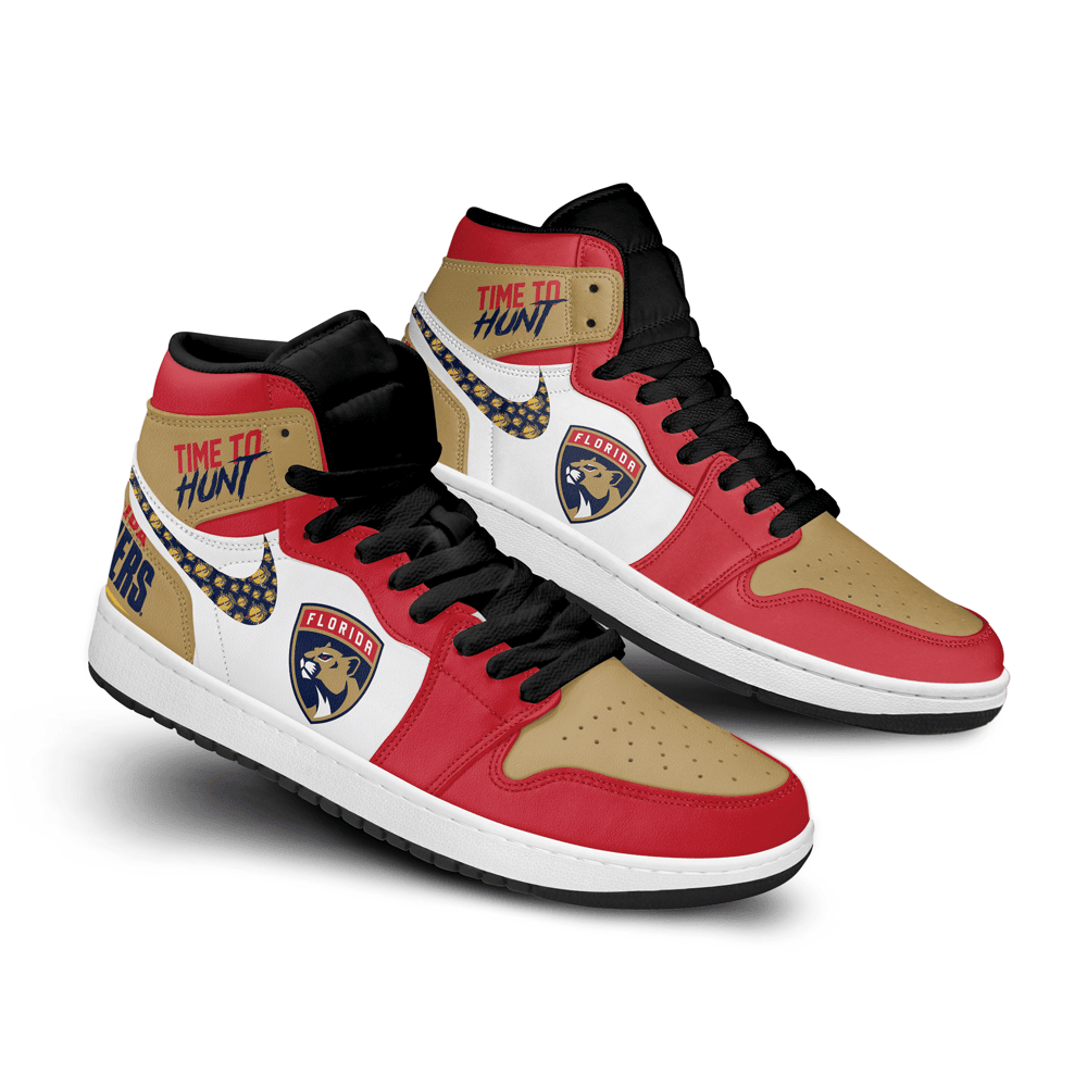 Florida Panthers Personalized Sport High-Top Sneakers Shoes Custom Name Design For Men And Women - Image 2