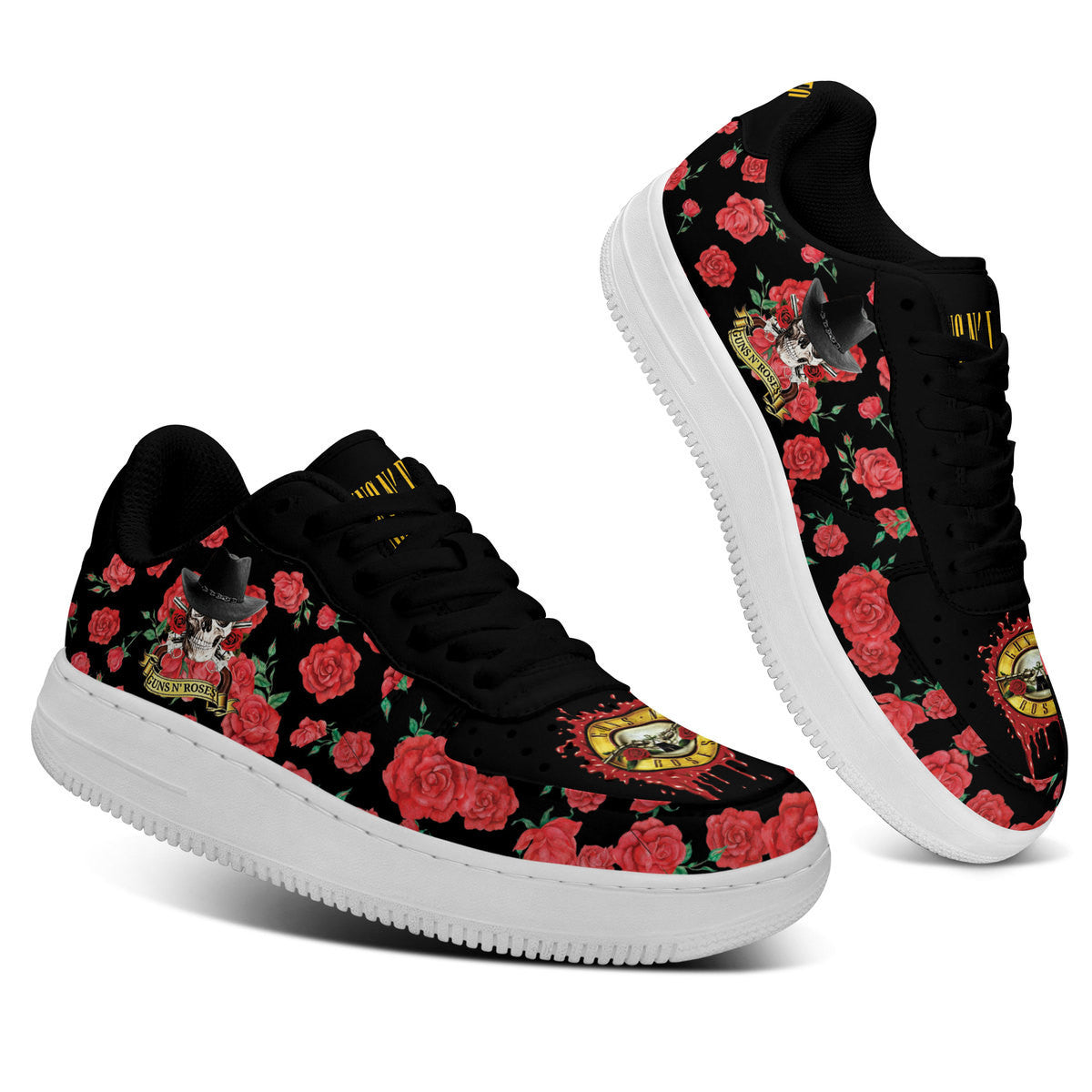 Guns N Roses Personalized Music High-Top Sneakers Shoes Custom Name Design For Men And Women - Image 2