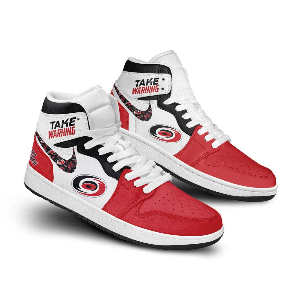 Carolina Hurricanes Personalized Sport High-Top Sneakers Shoes Custom Name Design For Men And Women - Image 2