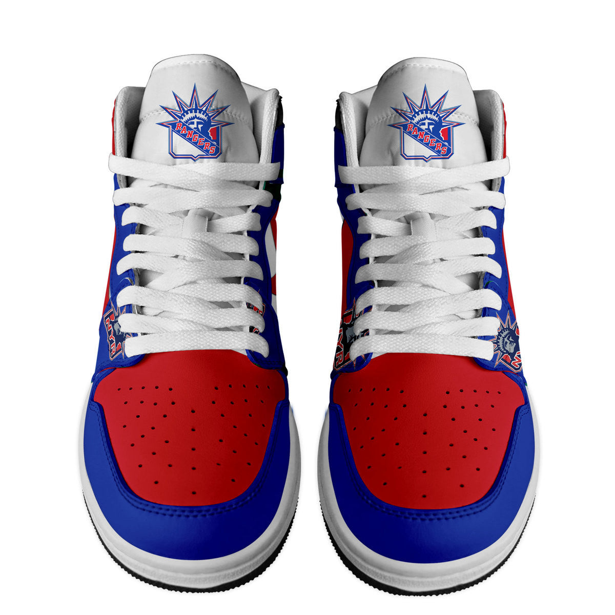 New York Rangers Personalized Sport High-Top Sneakers Shoes Custom Name Design For Men And Women - Image 2