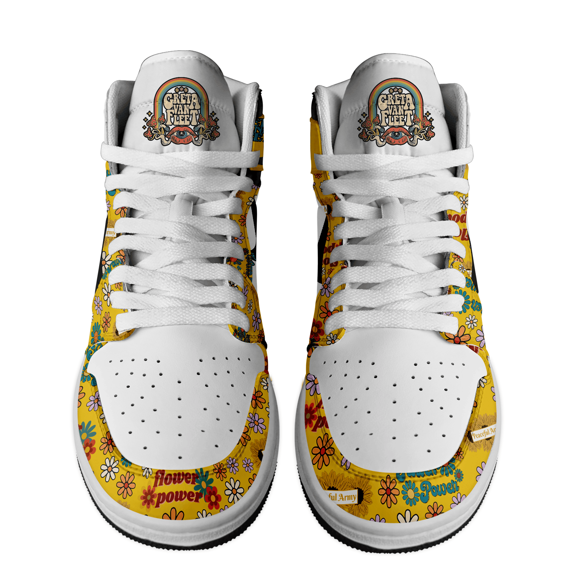 Greta Van Fleet Personalized Music High-Top Sneakers Shoes Custom Name Design For Men And Women - Image 2