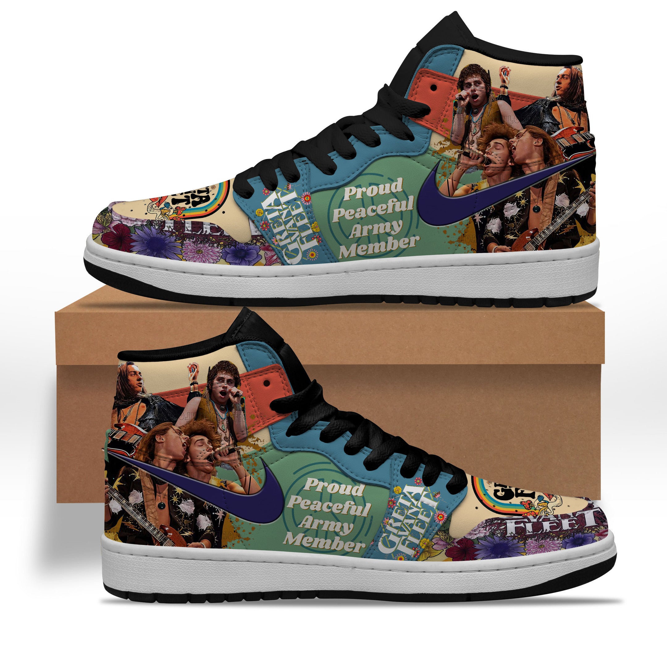 Greta Van Fleet Personalized Music High-Top Sneakers Shoes Custom Name Design For Men And Women - Image 2
