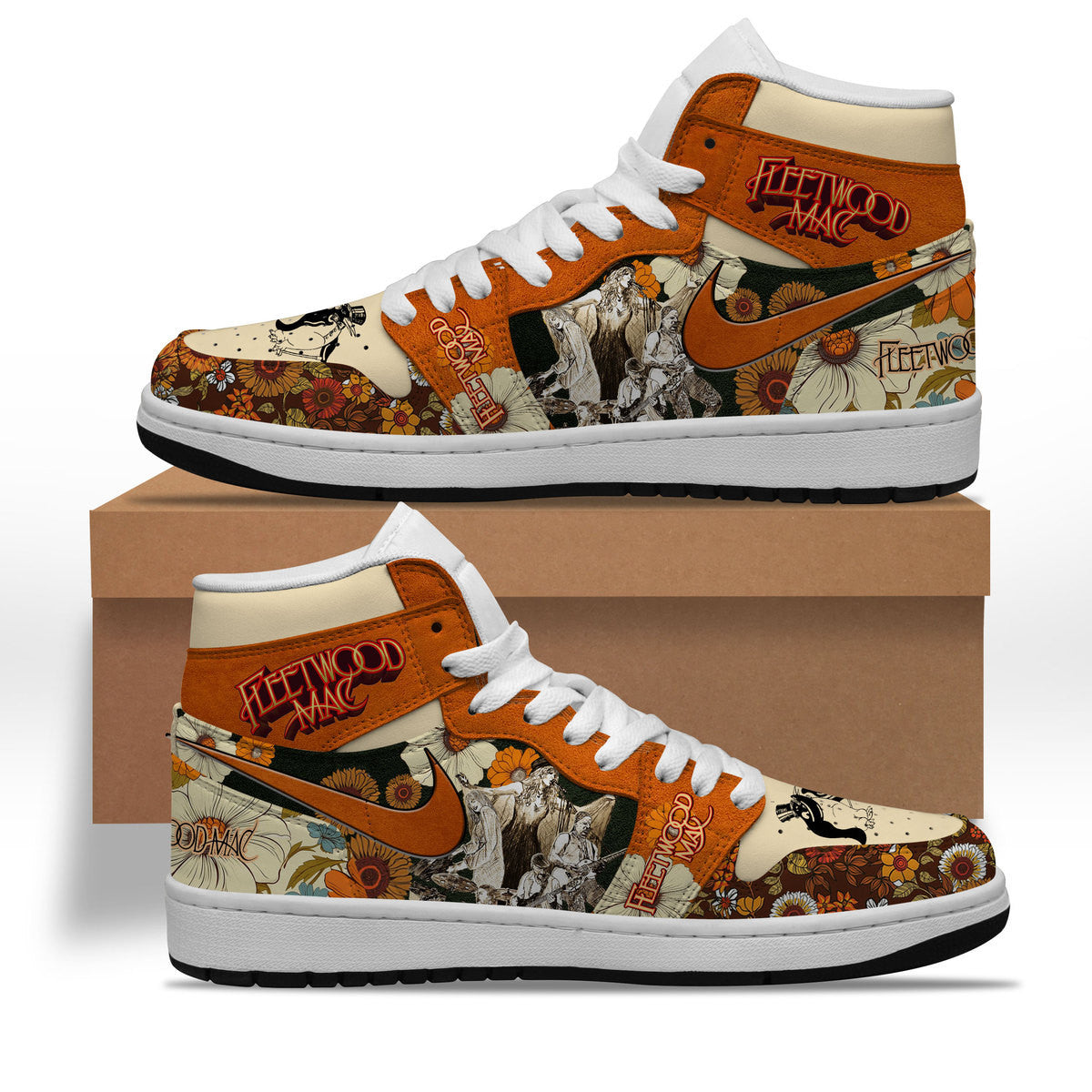 Fleetwood Mac Personalized Music High-Top Sneakers Shoes Custom Name Design For Men And Women - Image 2