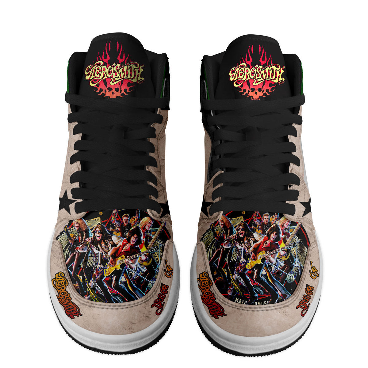 Aerosmith Personalized Music High-Top Sneakers Shoes Custom Name Design For Men And Women - Image 3