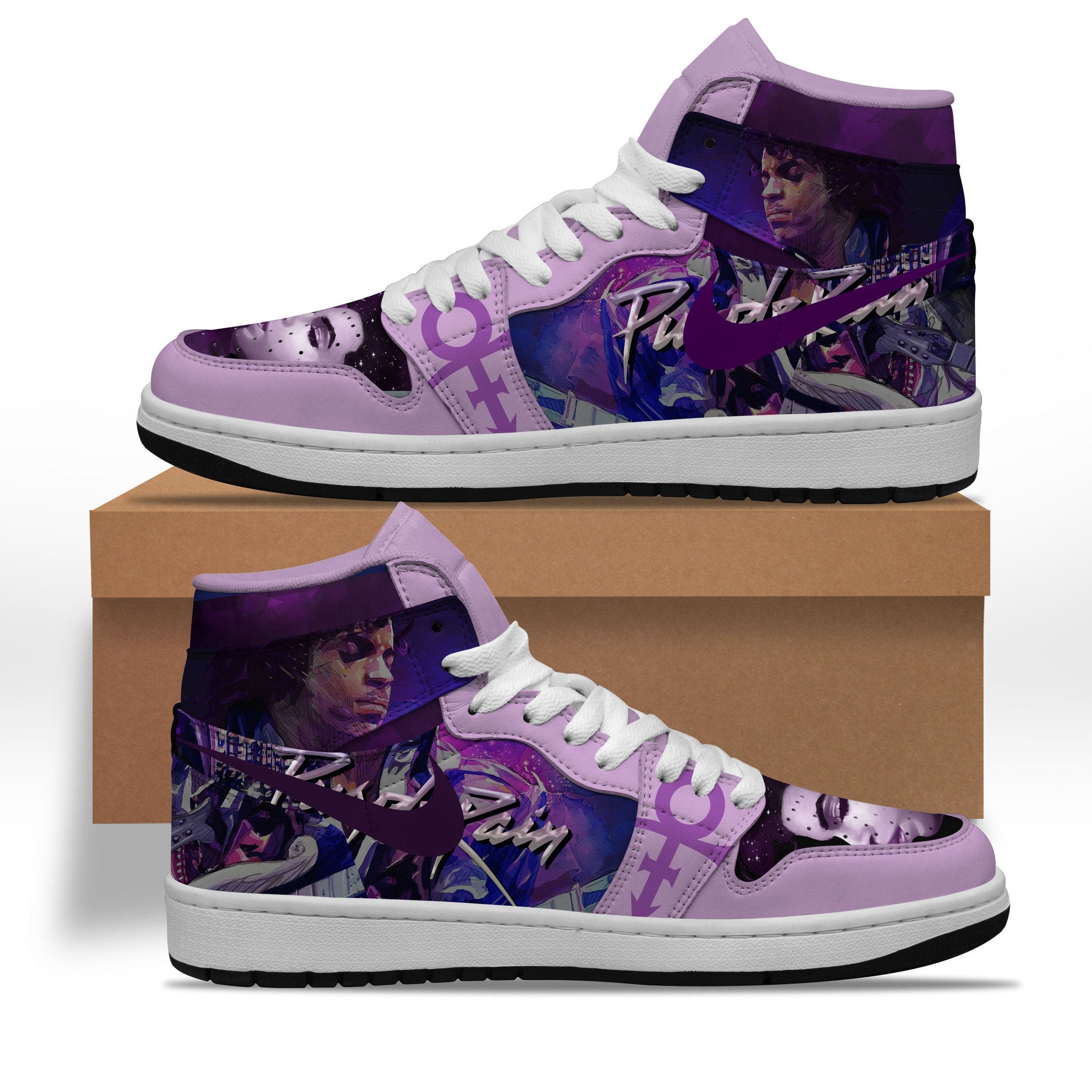Prince Personalized Music High-Top Sneakers Shoes Custom Name Design For Men And Women - Image 2