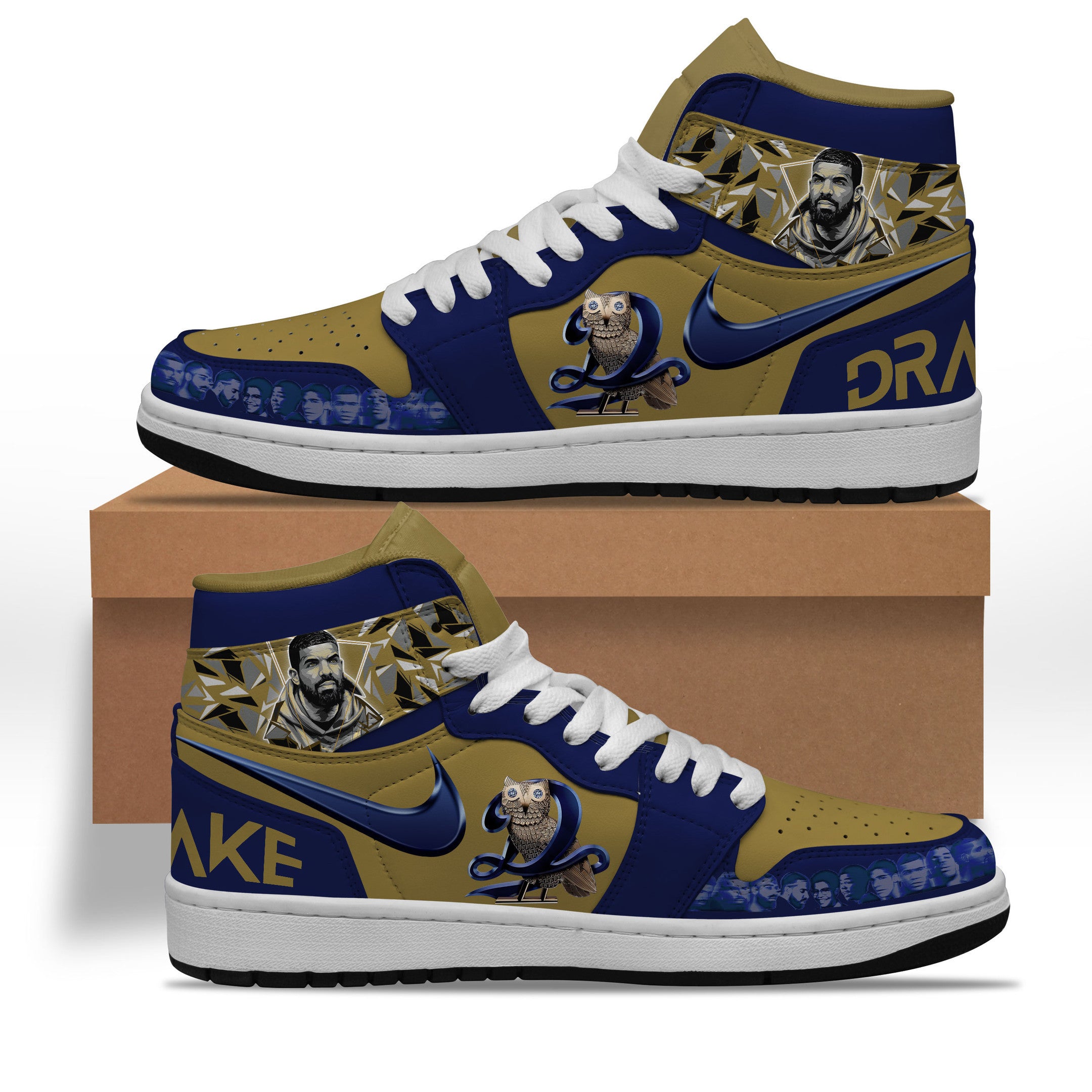 Drake Personalized Music High-Top Sneakers Shoes Custom Name Design For Men And Women - Image 2