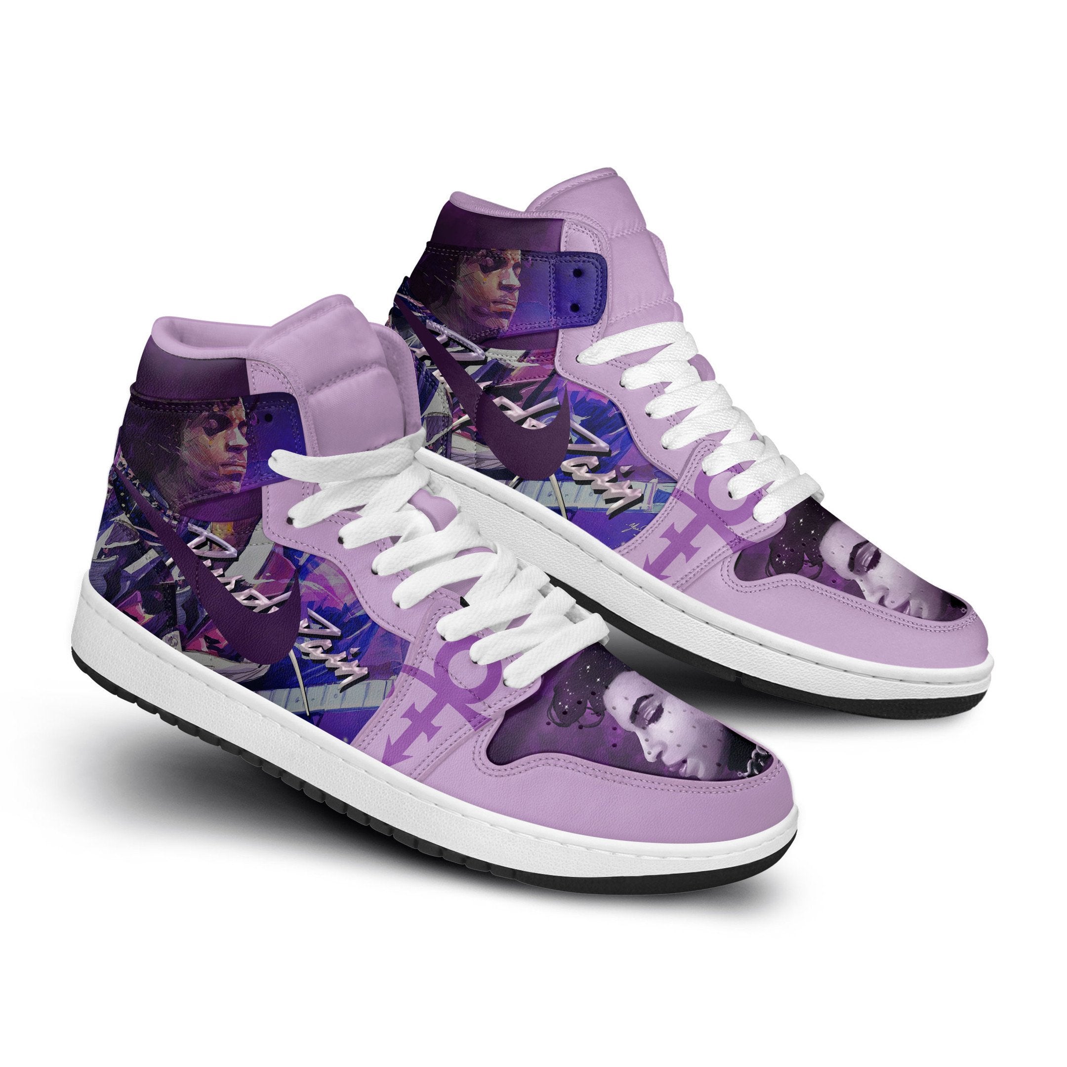 Prince Personalized Music High-Top Sneakers Shoes Custom Name Design For Men And Women - Image 3