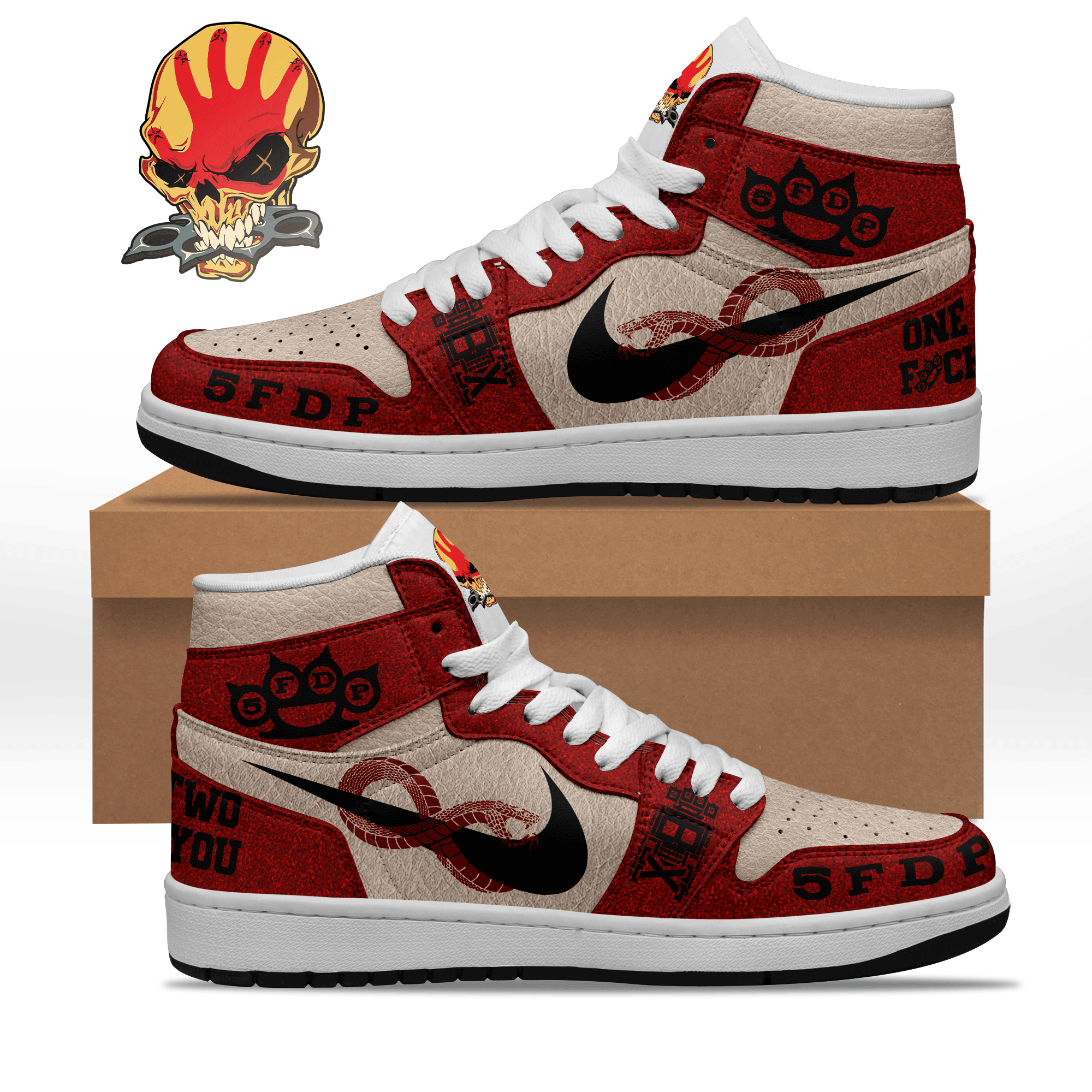 Five Finger Death Punch Personalized Music High-Top Sneakers Shoes Custom Name Design For Men And Women - Image 3