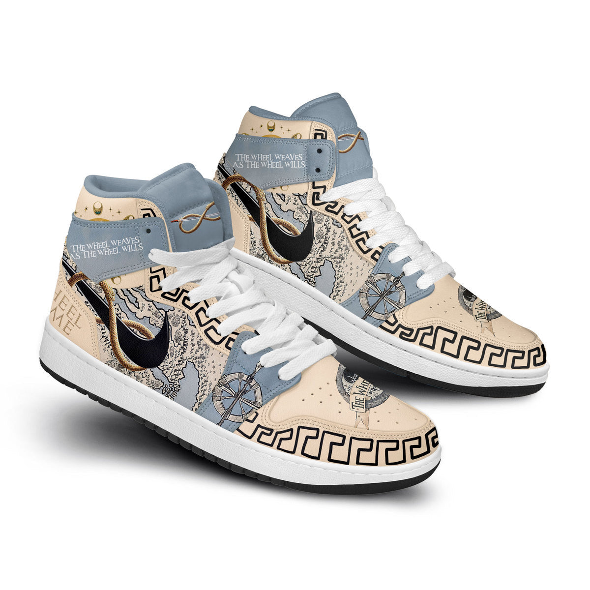 The Wheel Weaves As The Wheel Wills Personalized Music High-Top Sneakers Shoes Custom Name Design For Men And Women - Image 2
