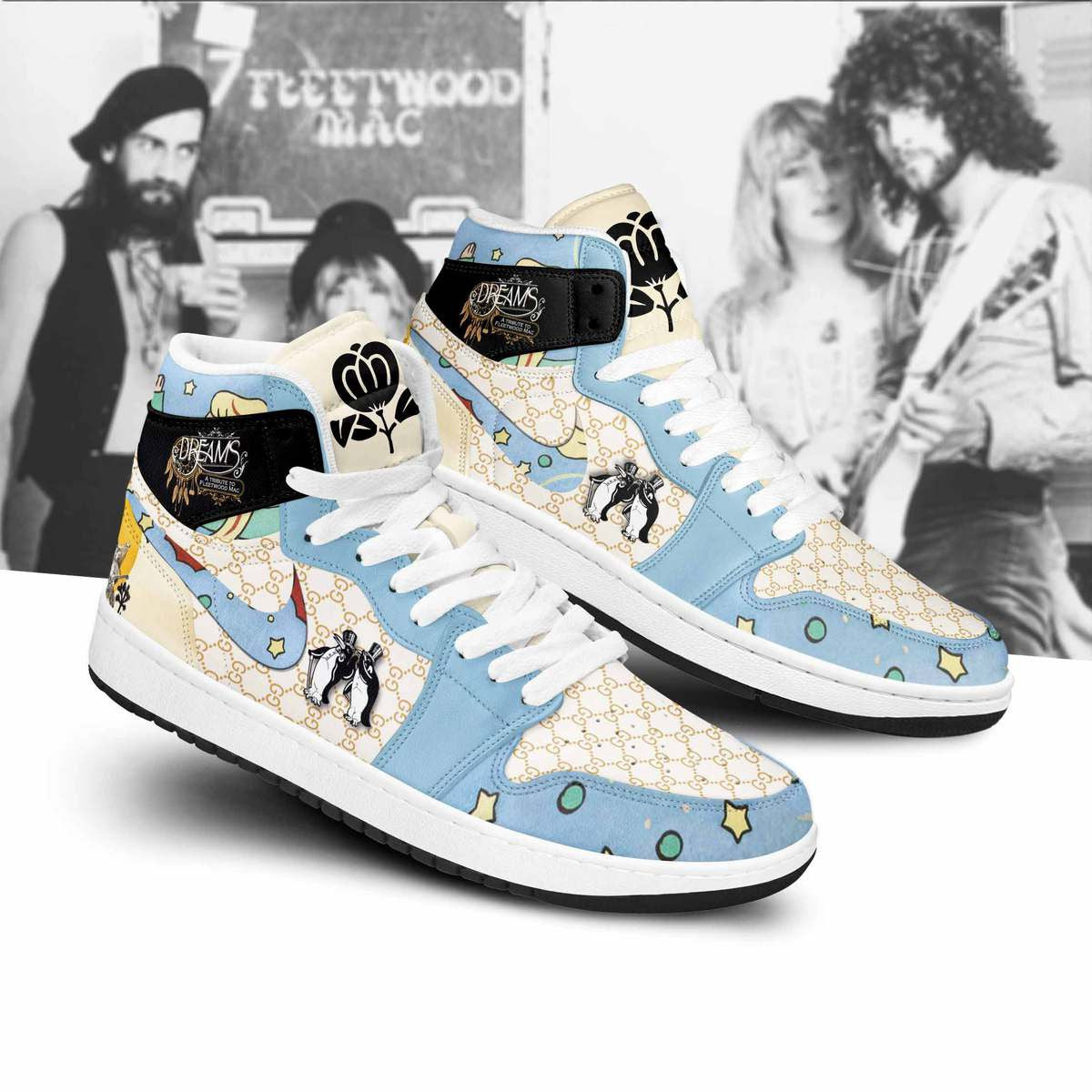 Fleetwood Mac Personalized Music High-Top Sneakers Shoes Custom Name Design For Men And Women - Image 2