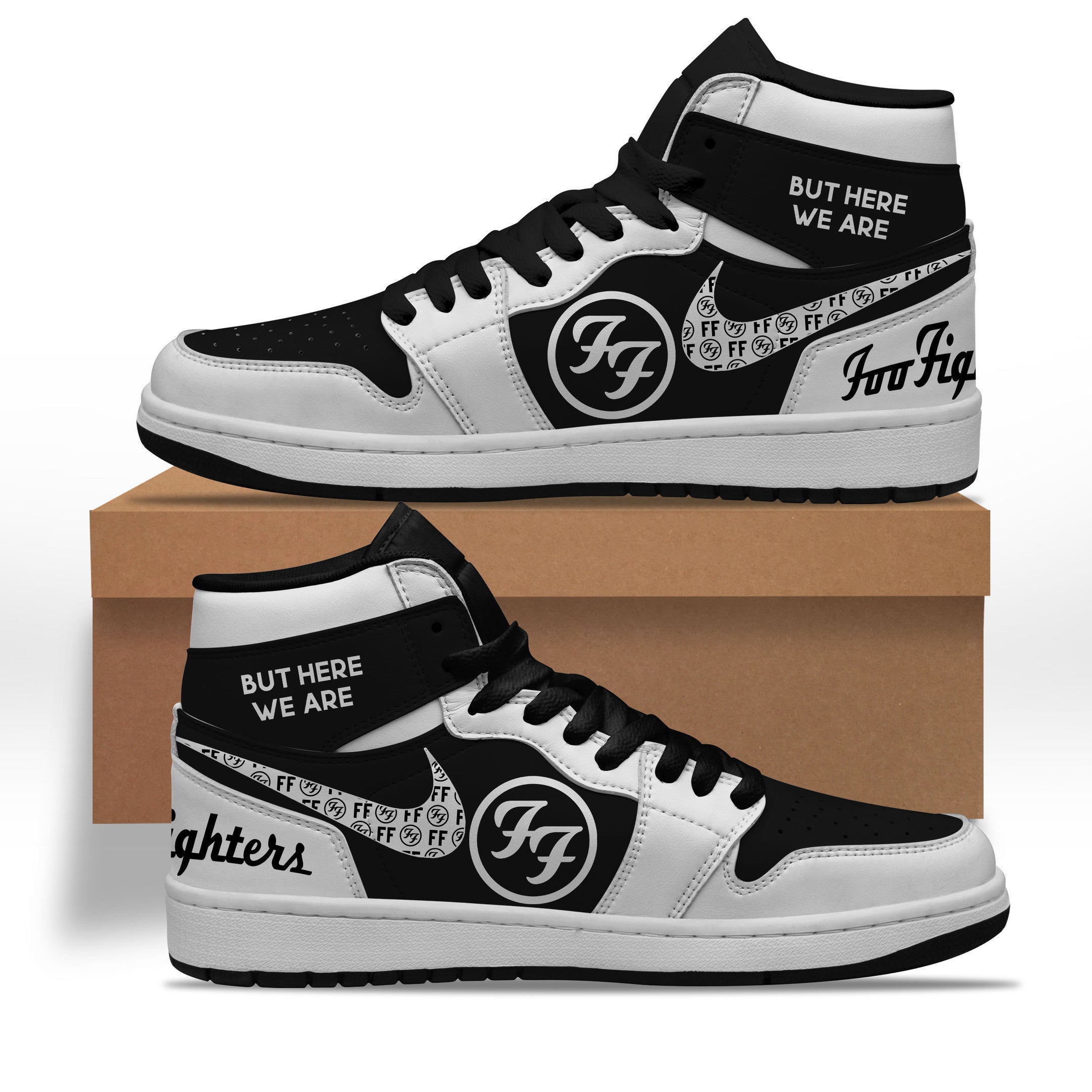 Foo Fighters Personalized Music High-Top Sneakers Shoes Custom Name Design For Men And Women - Image 2