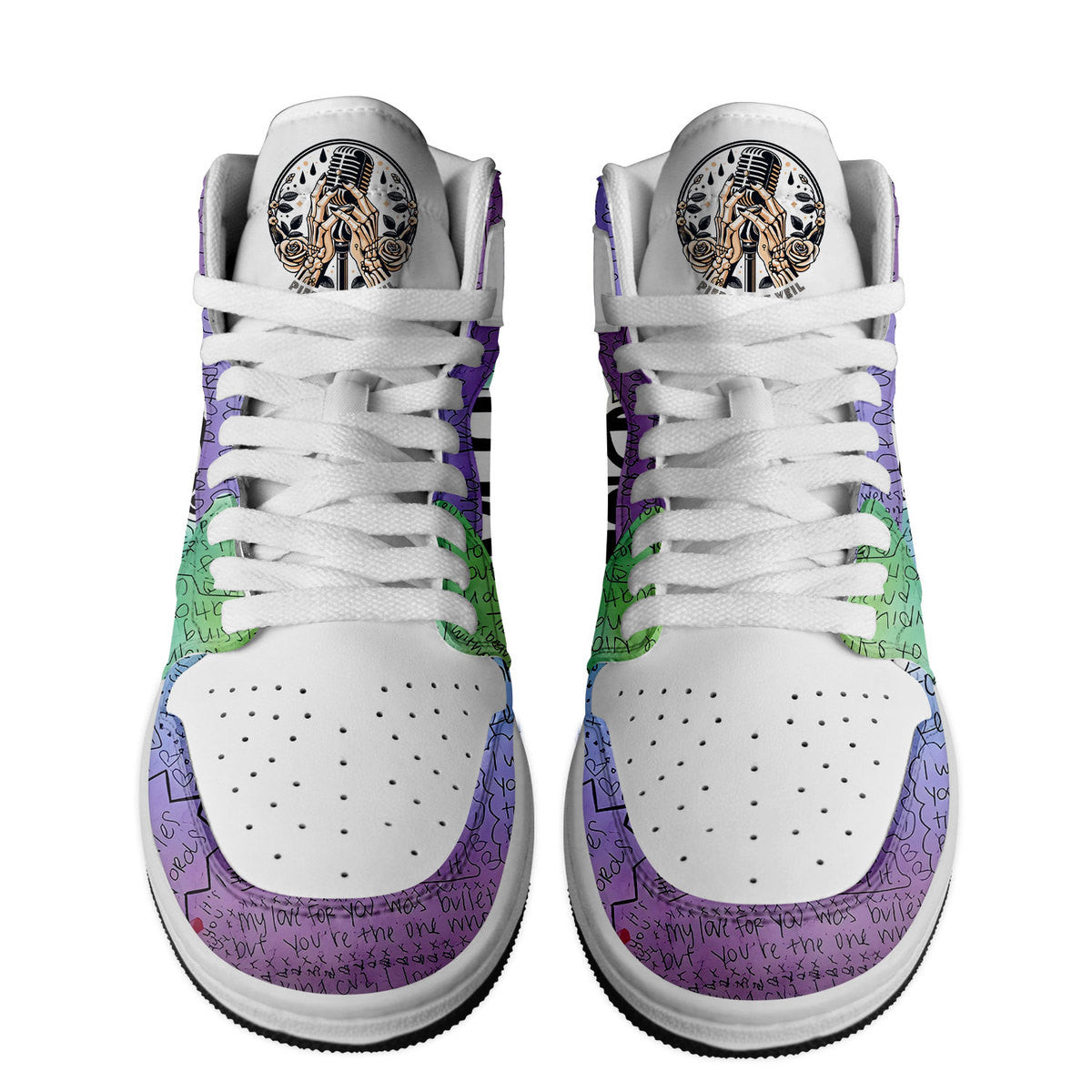 Pierce The Veil Personalized Music High-Top Sneakers Shoes Custom Name Design For Men And Women - Image 3