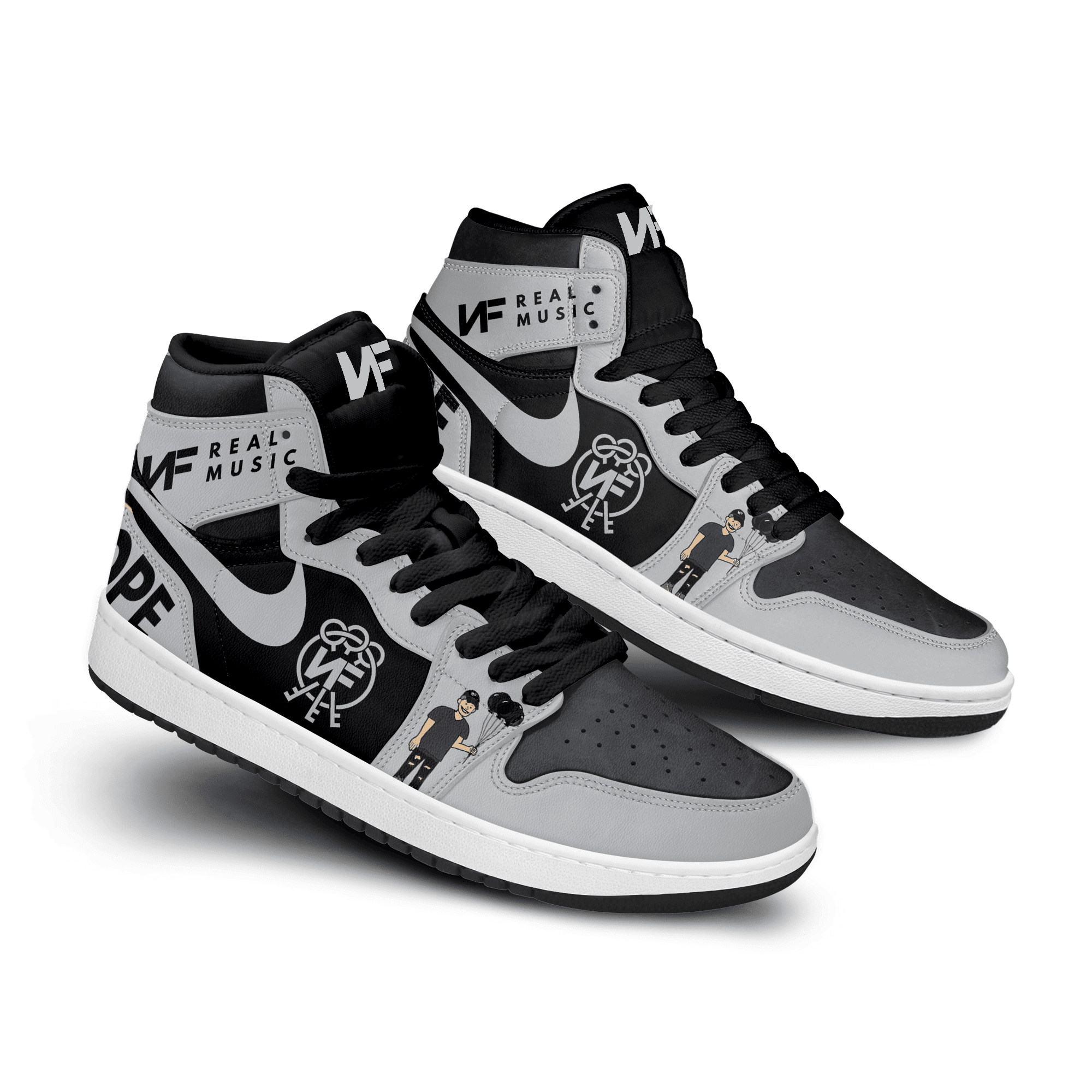 Nf Hope Personalized Music High-Top Sneakers Shoes Custom Name Design For Men And Women - Image 2