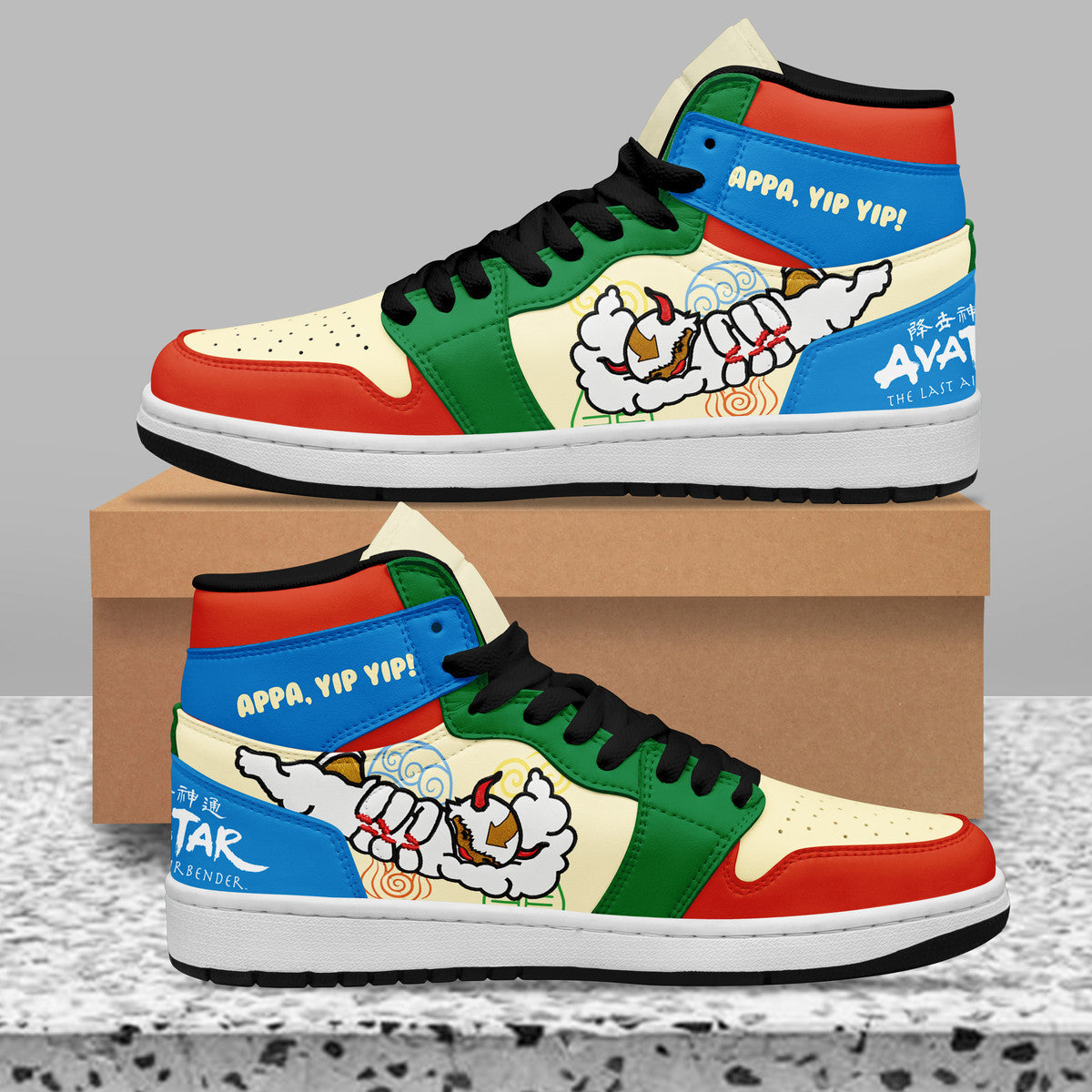 Avatar The Last Airbender Personalized Tv Series High-Top Sneakers Shoes Custom Name Design For Men And Women - Image 2