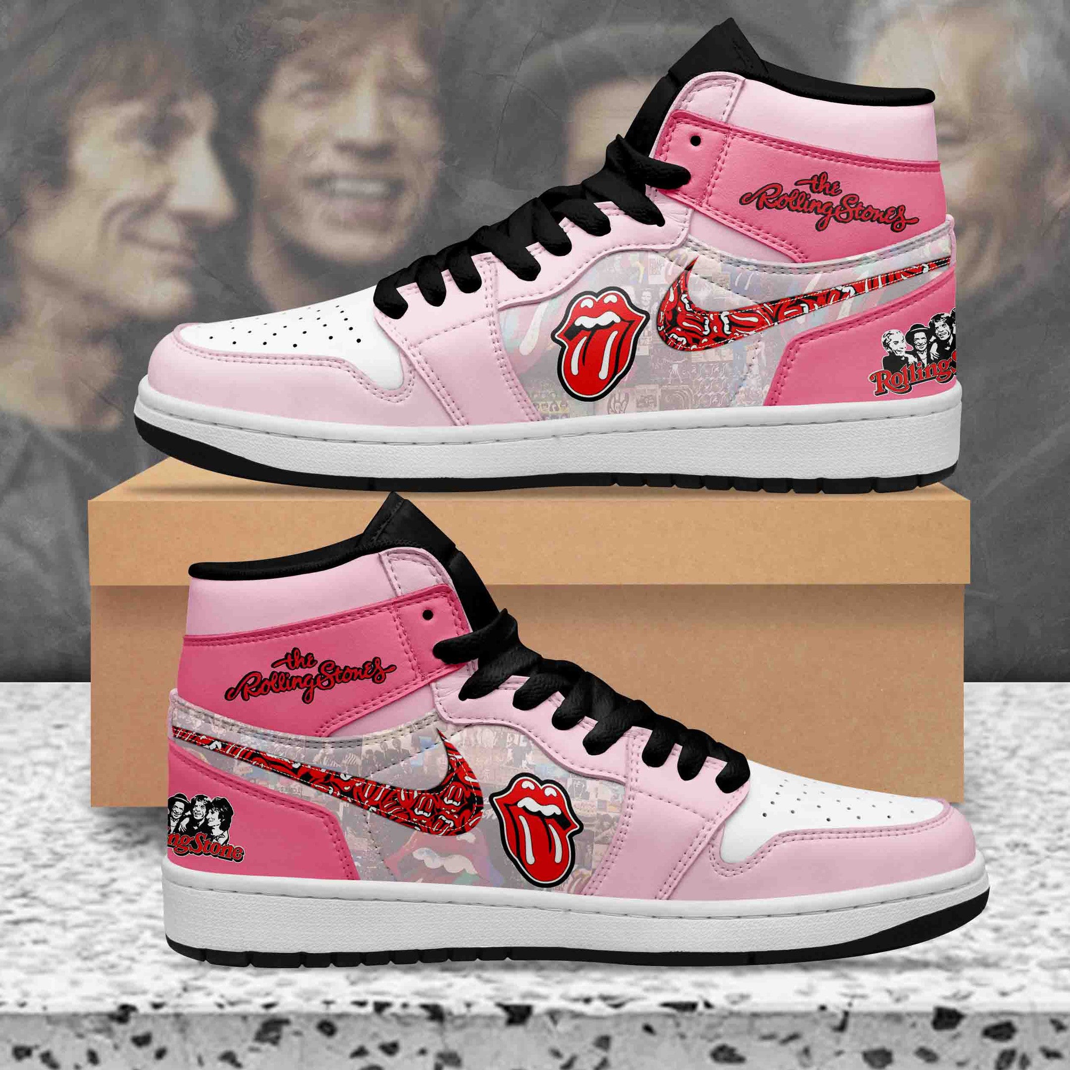 The Rolling Stones Personalized Music High-Top Sneakers Shoes Custom Name Design For Men And Women - Image 2