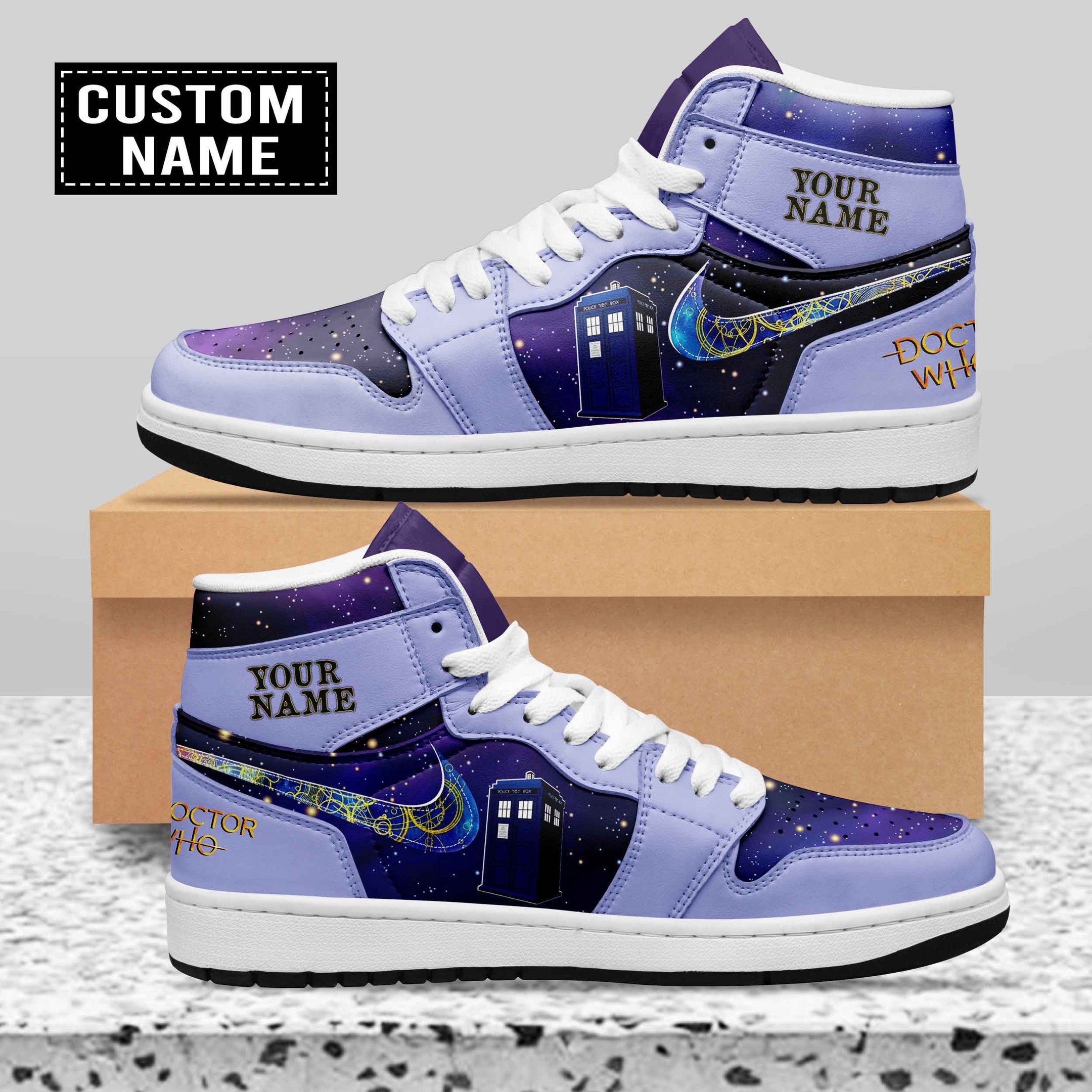 Doctor Who Personalized Tv Series High-Top Sneakers Shoes Custom Name Design For Men And Women - Image 2