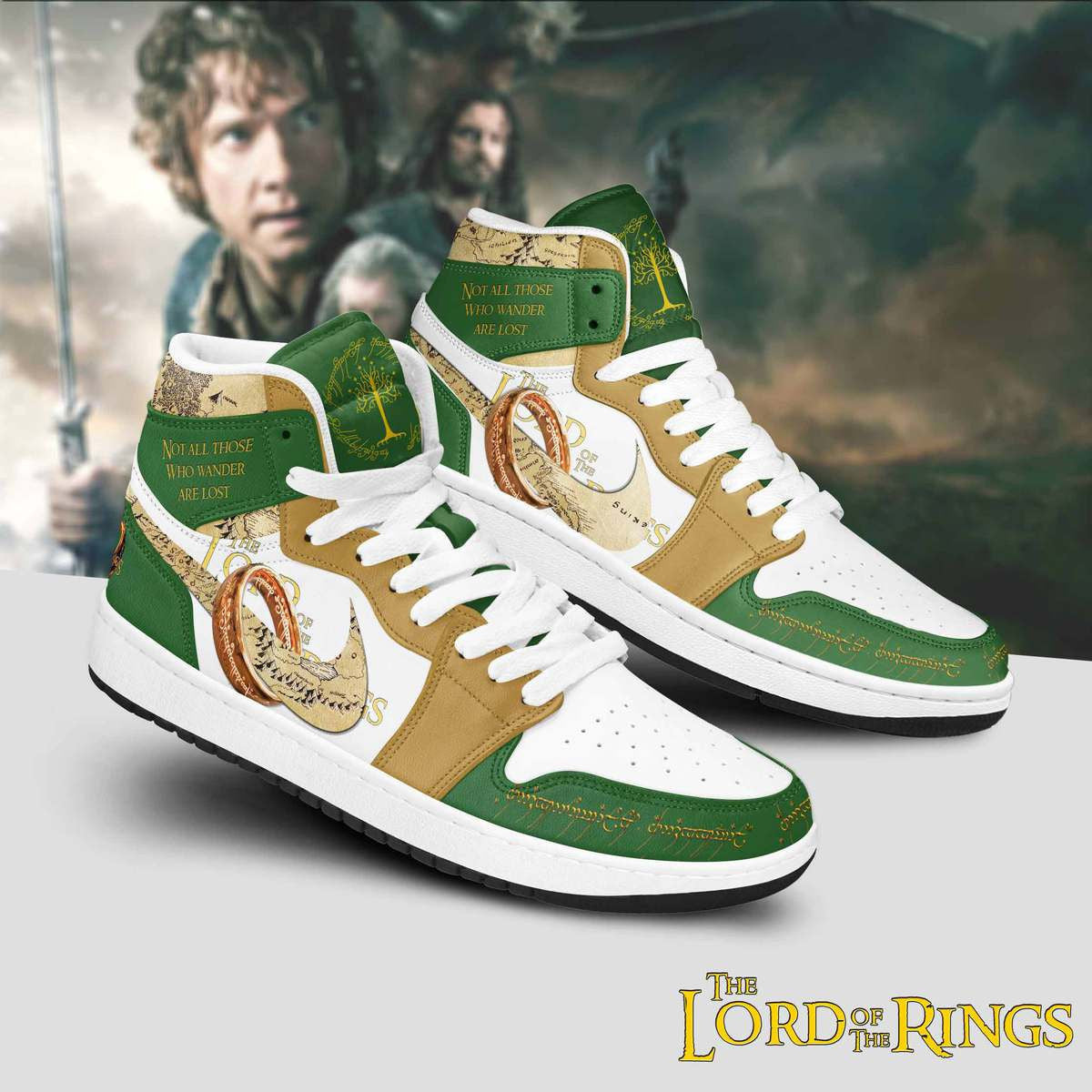 The Lord Of The Rings Personalized Movies High-Top Sneakers Shoes Custom Name Design For Men And Women - Image 2