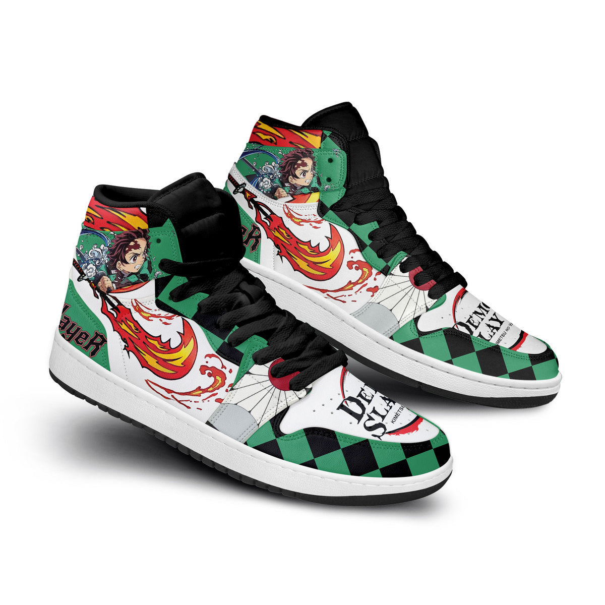 Demon Slayer Personalized Movies High-Top Sneakers Shoes Custom Name Design For Men And Women - Image 2