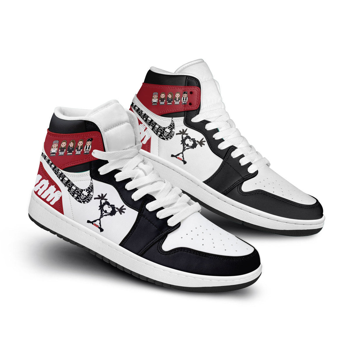Pearl Jam Personalized Music High-Top Sneakers Shoes Custom Name Design For Men And Women - Image 2