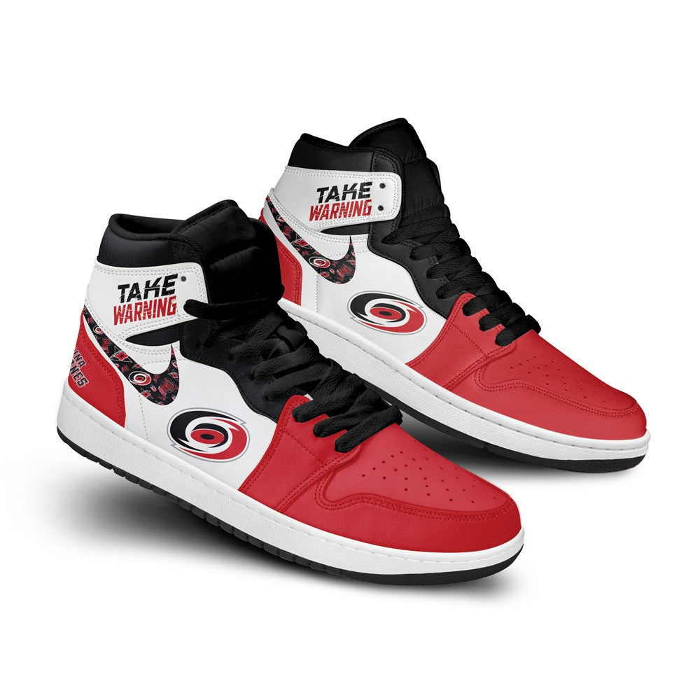 Carolina Hurricanes Personalized Sport High-Top Sneakers Shoes Custom Name Design For Men And Women - Image 2