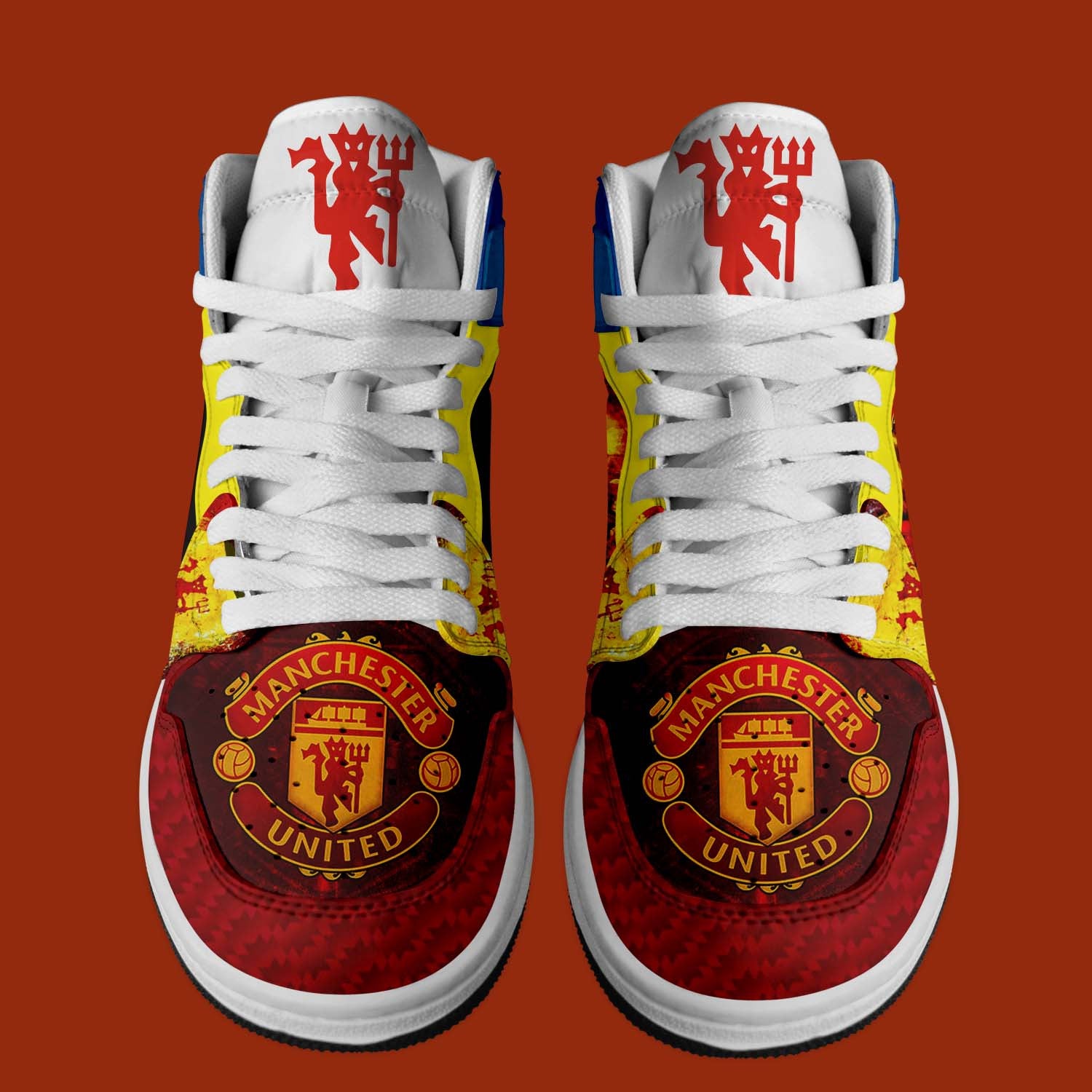 Manchester United Personalized Sport High-Top Sneakers Shoes Custom Name Design For Men And Women - Image 2