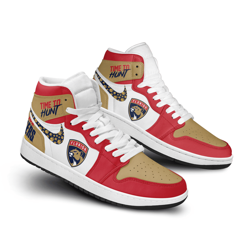 Florida Panthers Personalized Sport High-Top Sneakers Shoes Custom Name Design For Men And Women - Image 2
