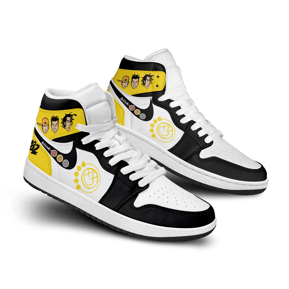 Blink 182Personalized Music High-Top Sneakers Shoes Custom Name Design For Men And Women - Image 2