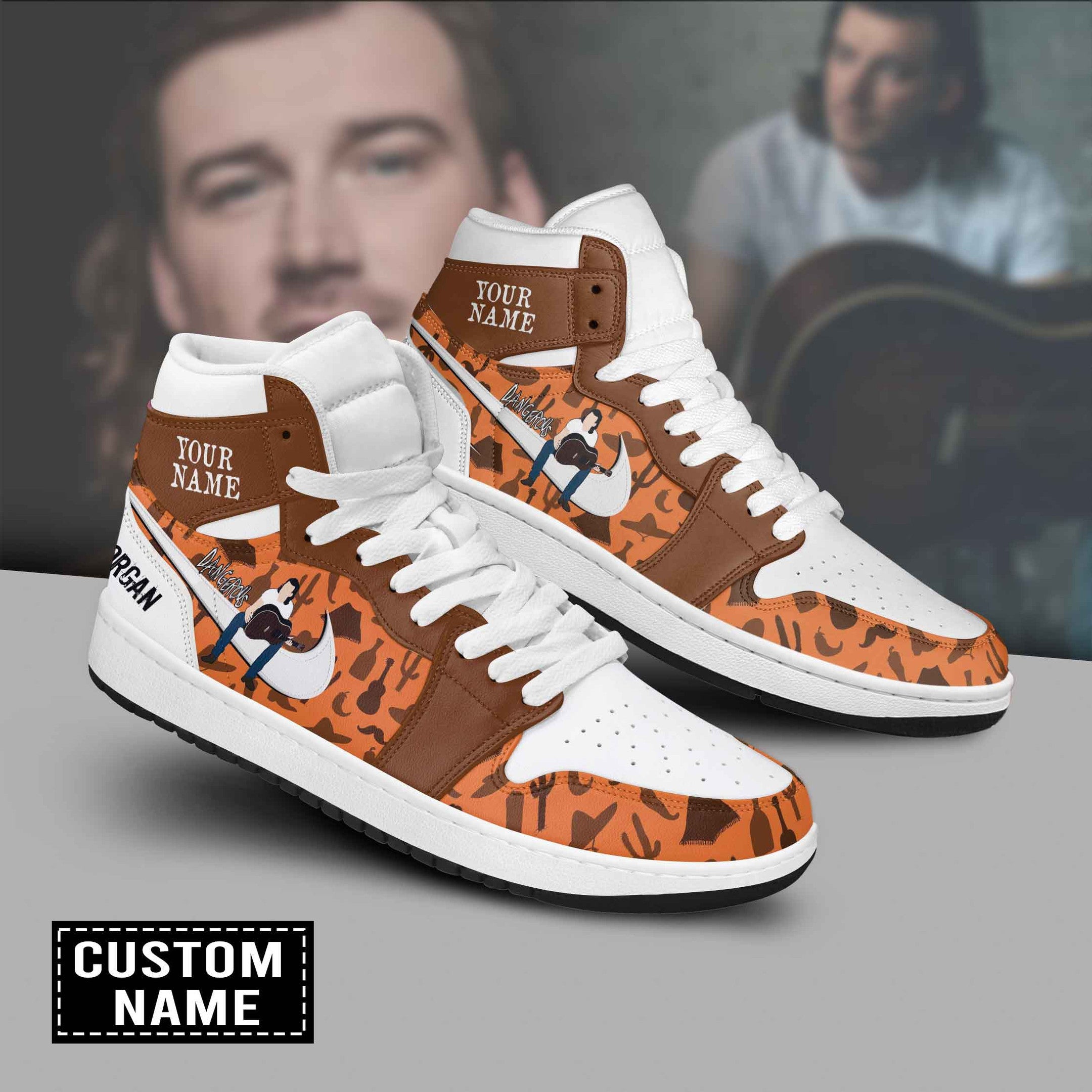 Morgan Wallen Personalized Music High-Top Sneakers Shoes Custom Name Design For Men And Women - Image 2