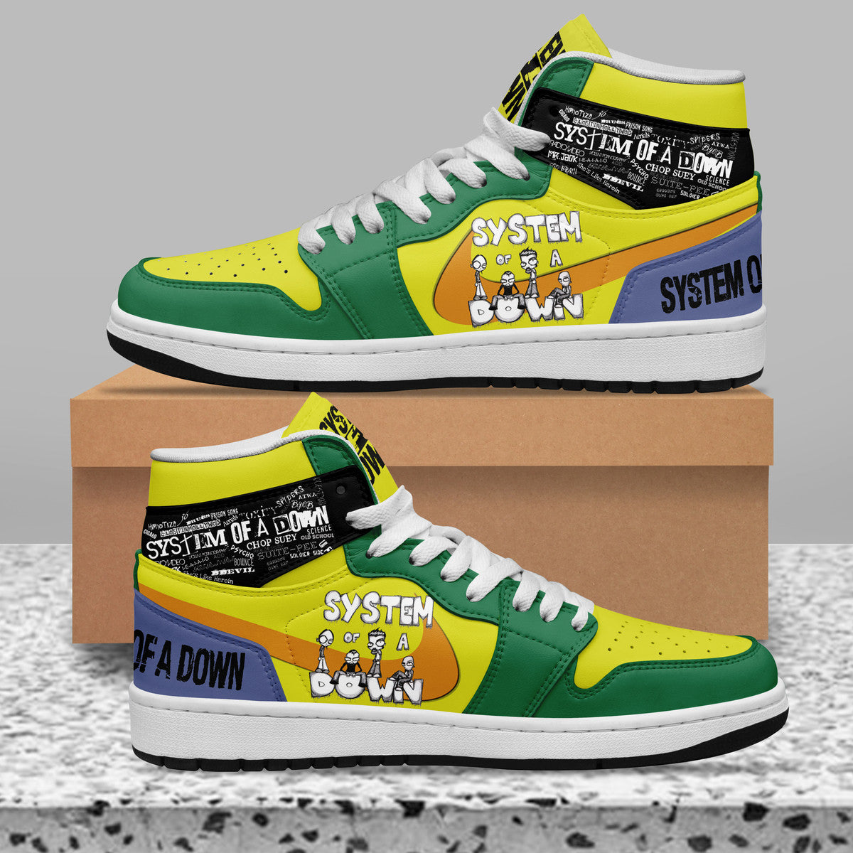 System Of A Down Personalized Music High-Top Sneakers Shoes Custom Name Design For Men And Women - Image 2