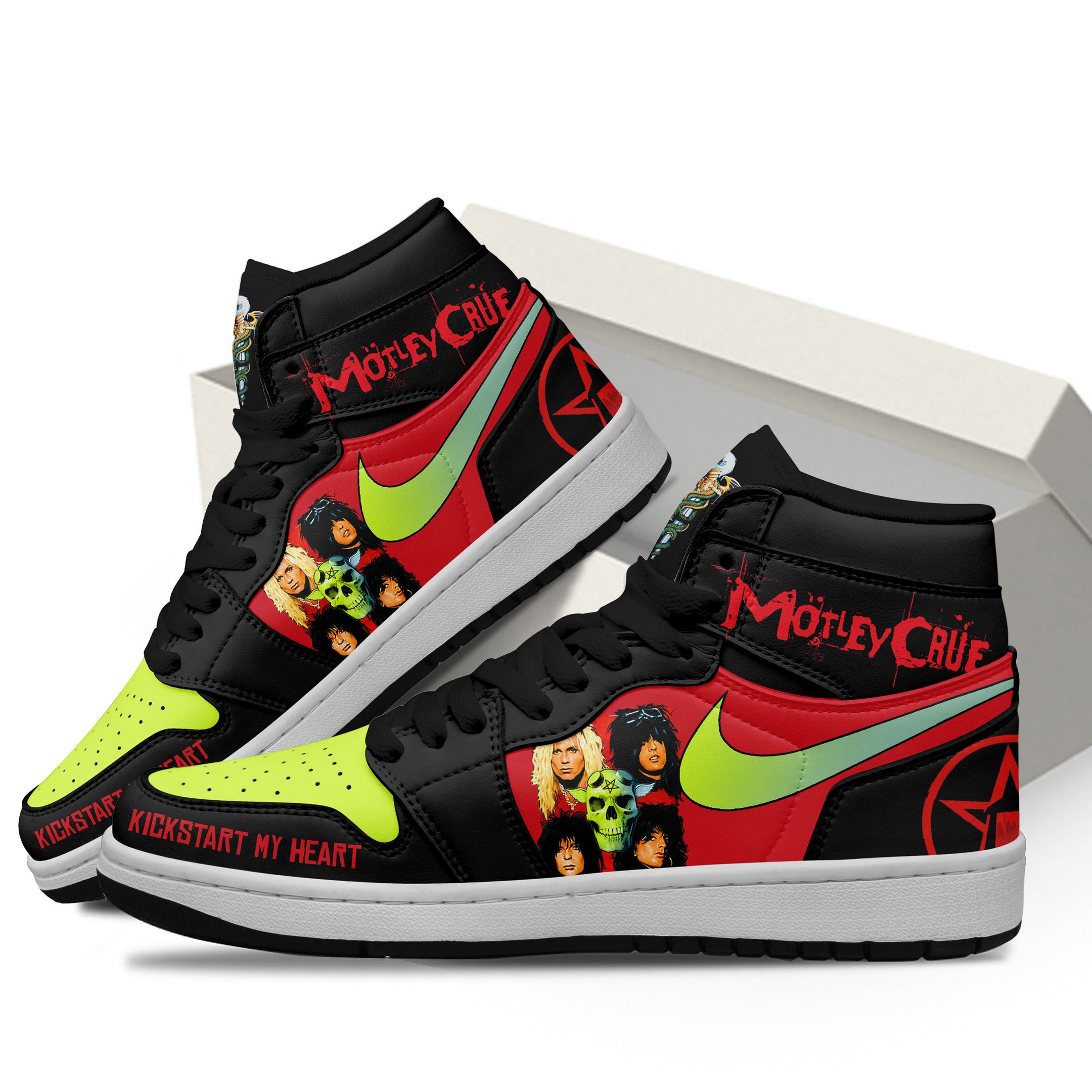 Motley Crue Personalized Music High-Top Sneakers Shoes Custom Name Design For Men And Women - Image 3