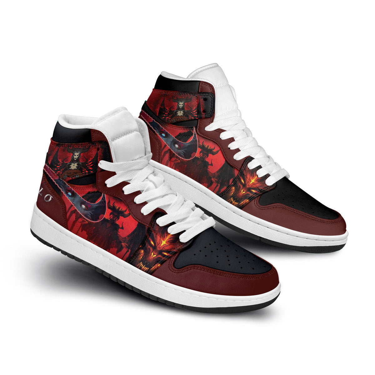 Diablo Personalized Music High-Top Sneakers Shoes Custom Name Design For Men And Women - Image 2