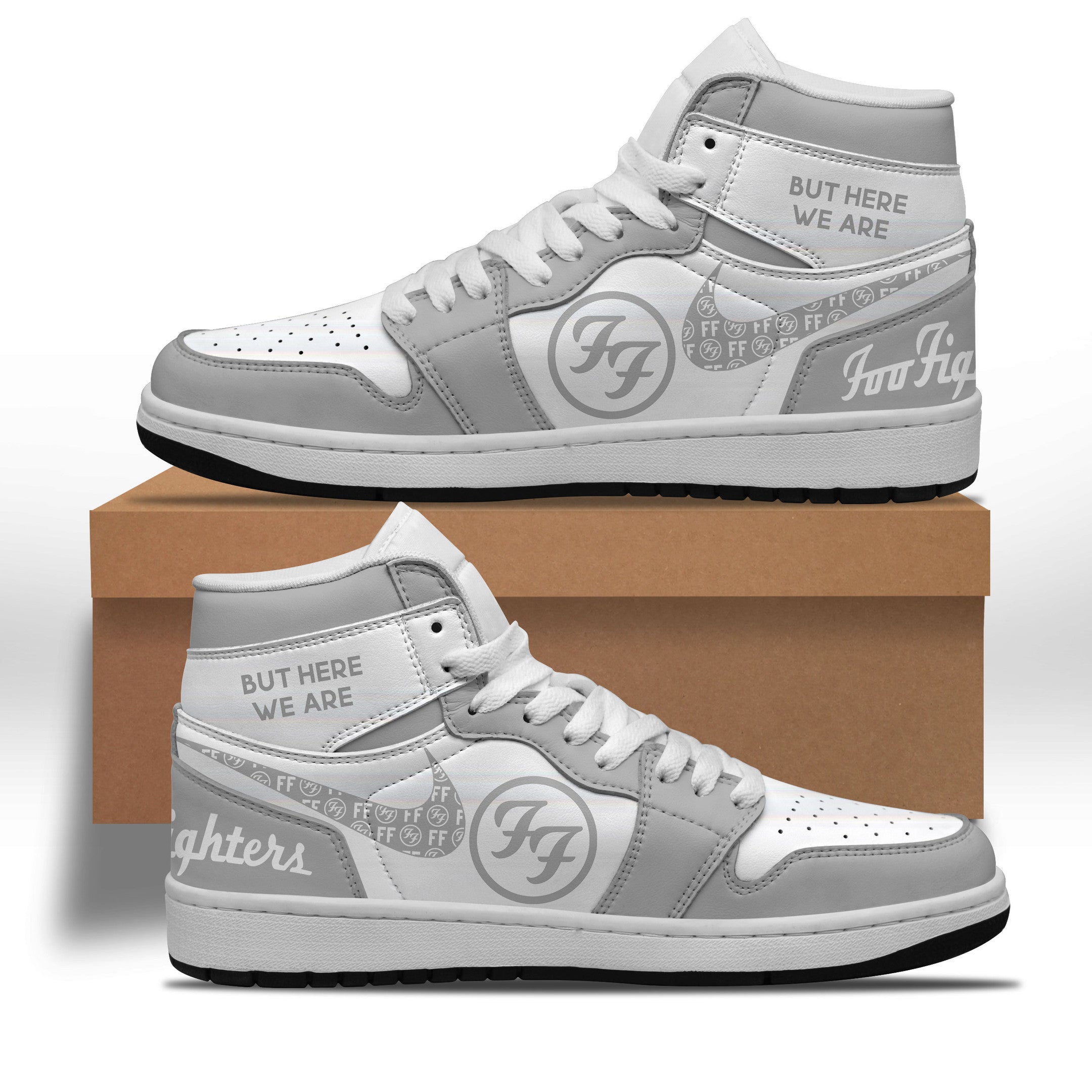 Foo Fighters Personalized Music High-Top Sneakers Shoes Custom Name Design For Men And Women - Image 3