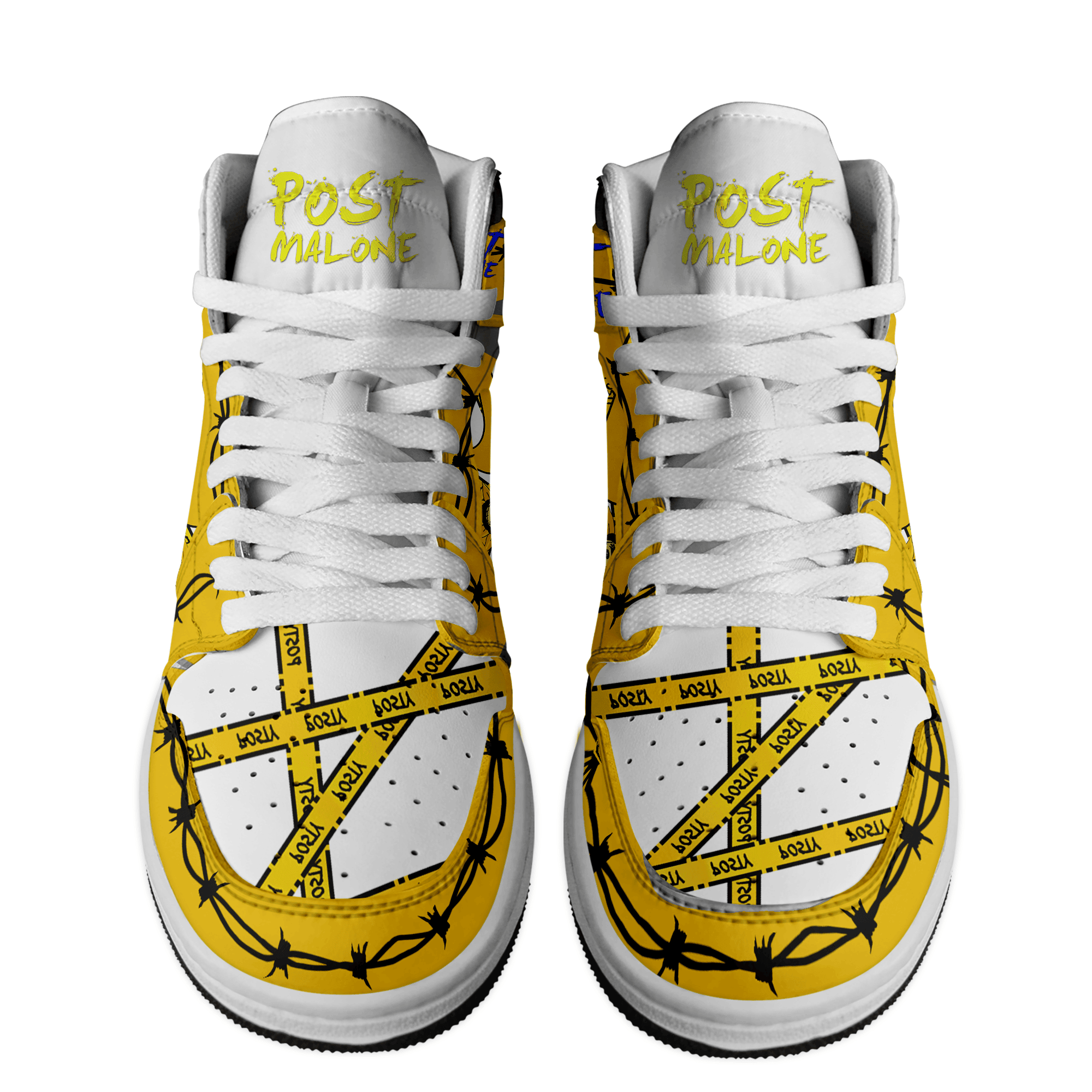 Post Malone Personalized Music High-Top Sneakers Shoes Custom Name Design For Men And Women - Image 3