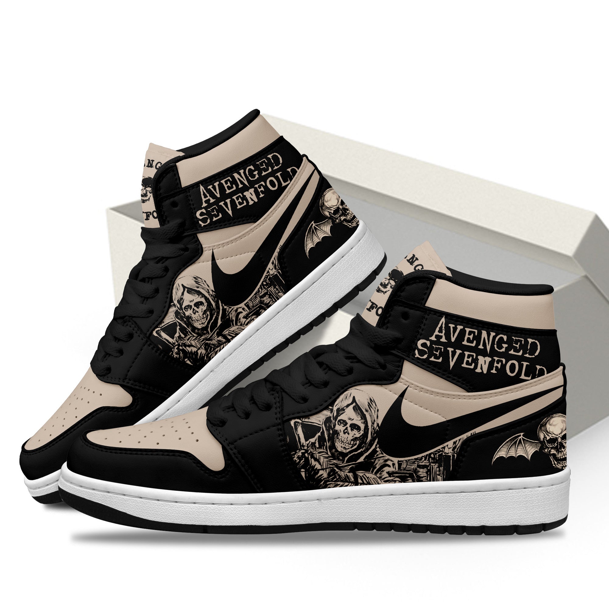 Avenged Sevenfold Personalized Music High-Top Sneakers Shoes Custom Name Design For Men And Women - Image 3