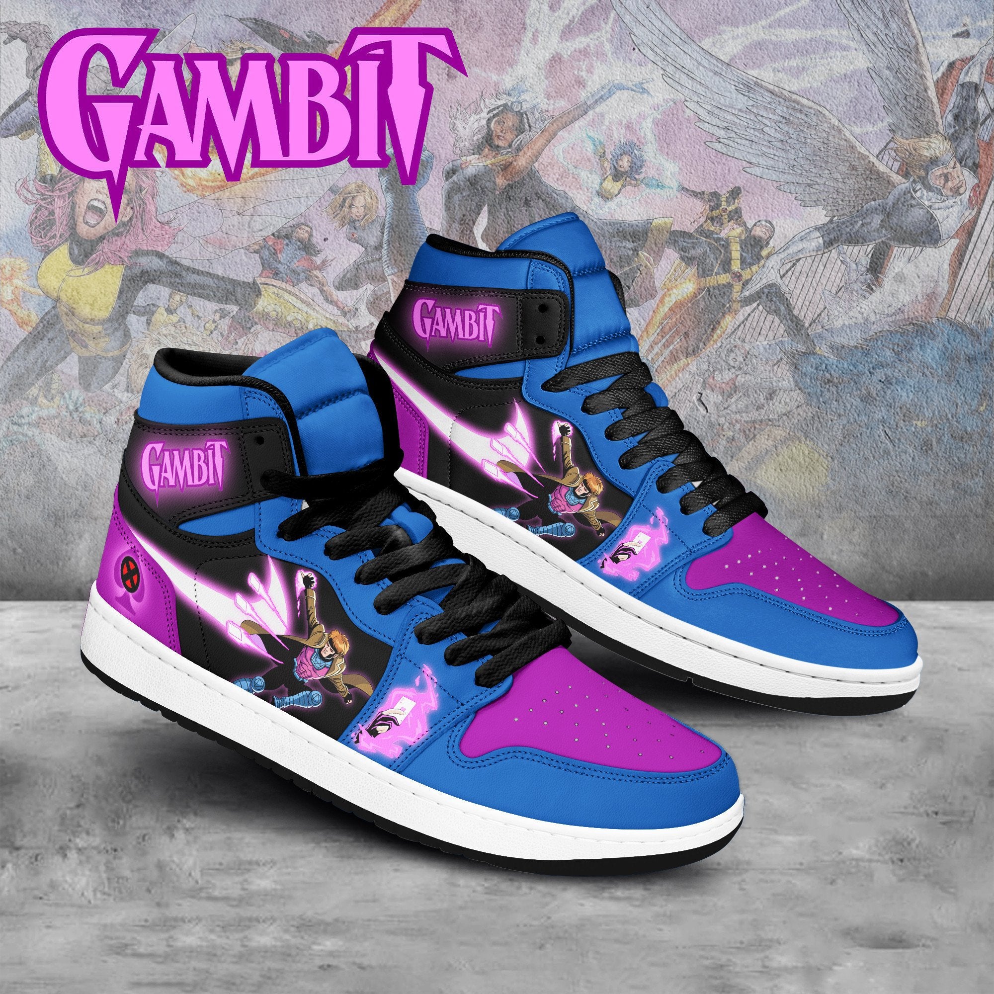 Gambit Personalized Movies High-Top Sneakers Shoes Custom Name Design For Men And Women - Image 2