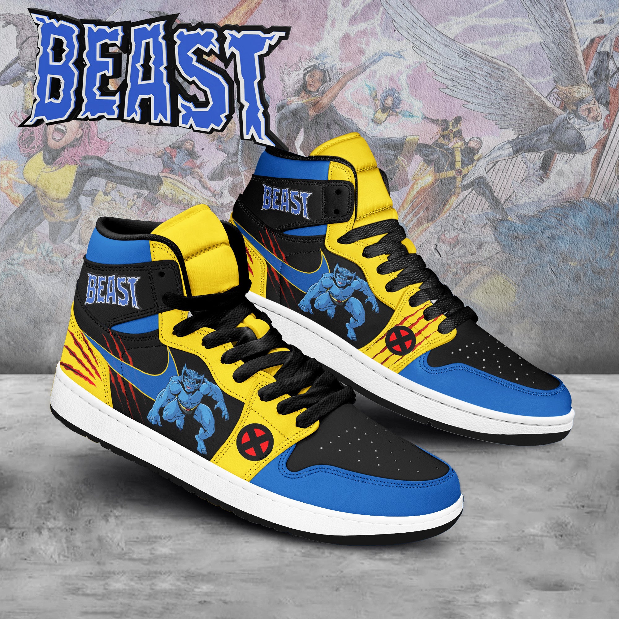 Beast Personalized Movies High-Top Sneakers Shoes Custom Name Design For Men And Women - Image 2