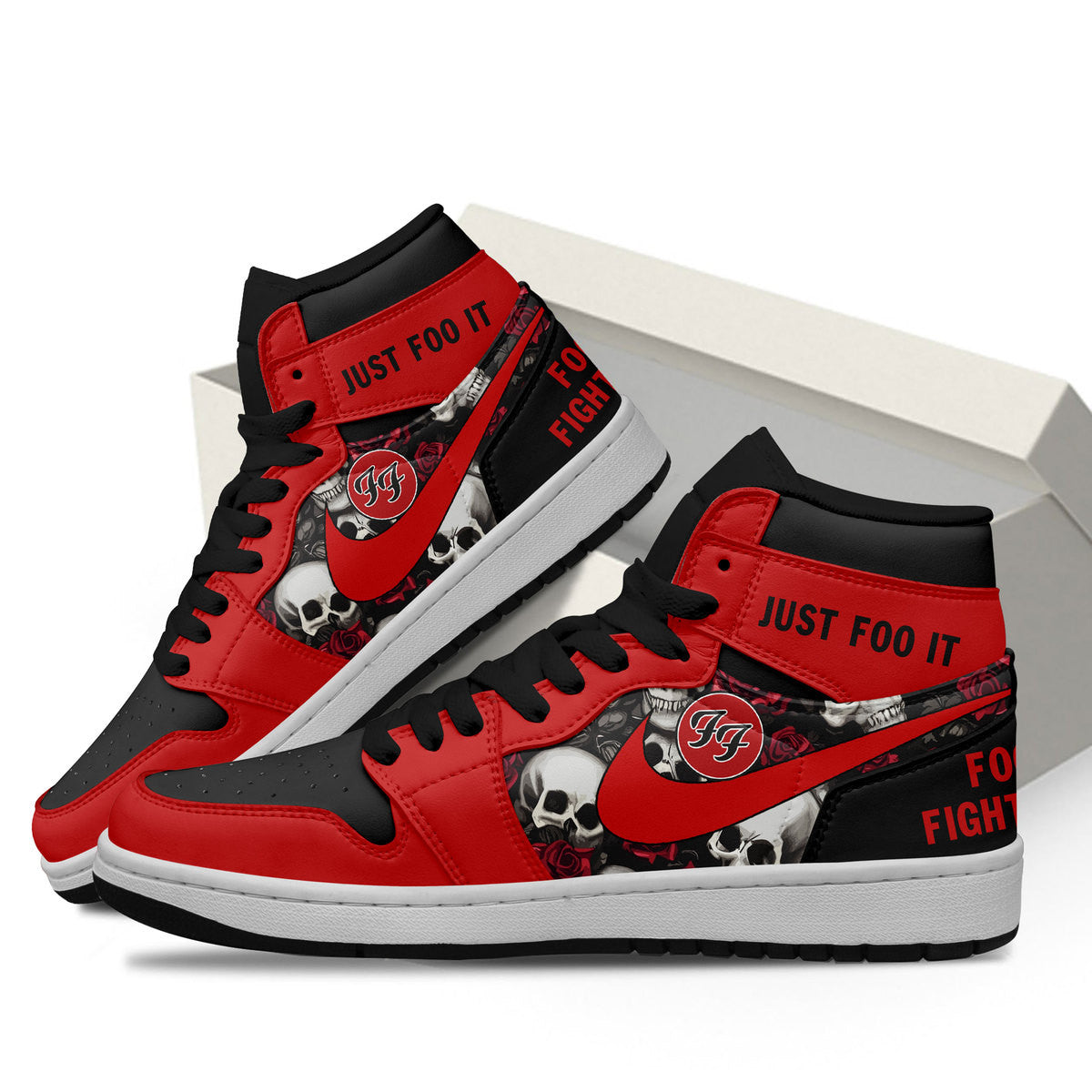 Foo Fighters Personalized Music High-Top Sneakers Shoes Custom Name Design For Men And Women - Image 3