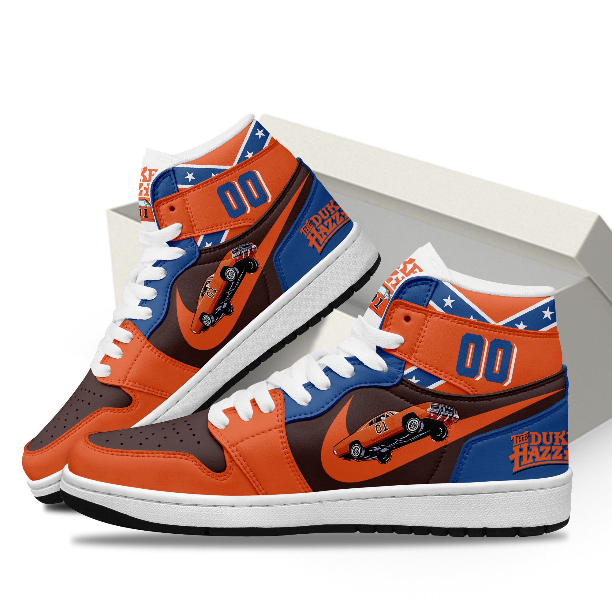 The Dukes Of Hazzard Personalized Tv Series High-Top Sneakers Shoes Custom Name Design For Men And Women - Image 2