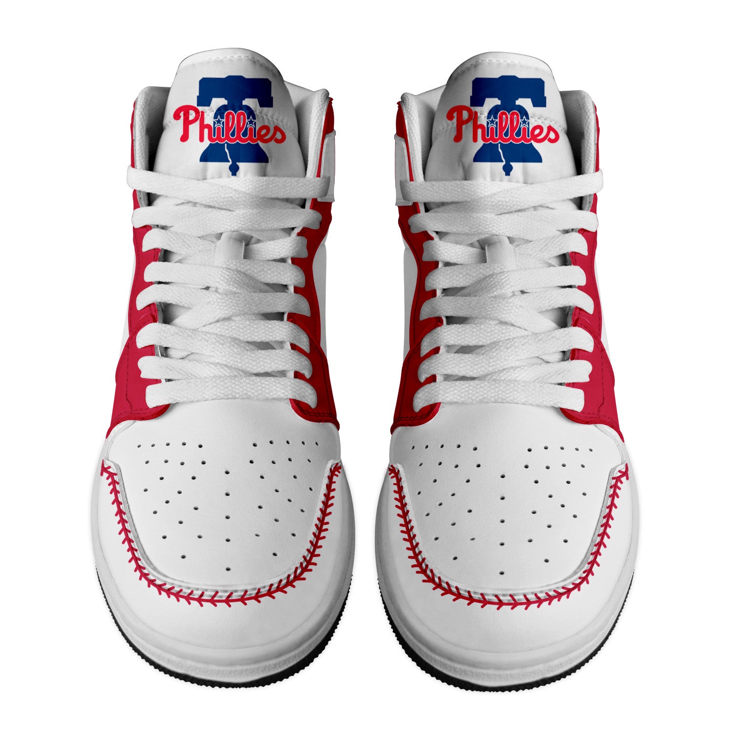 Philadelphia Phillies Personalized Sport High-Top Sneakers Shoes Custom Name Design For Men And Women - Image 2