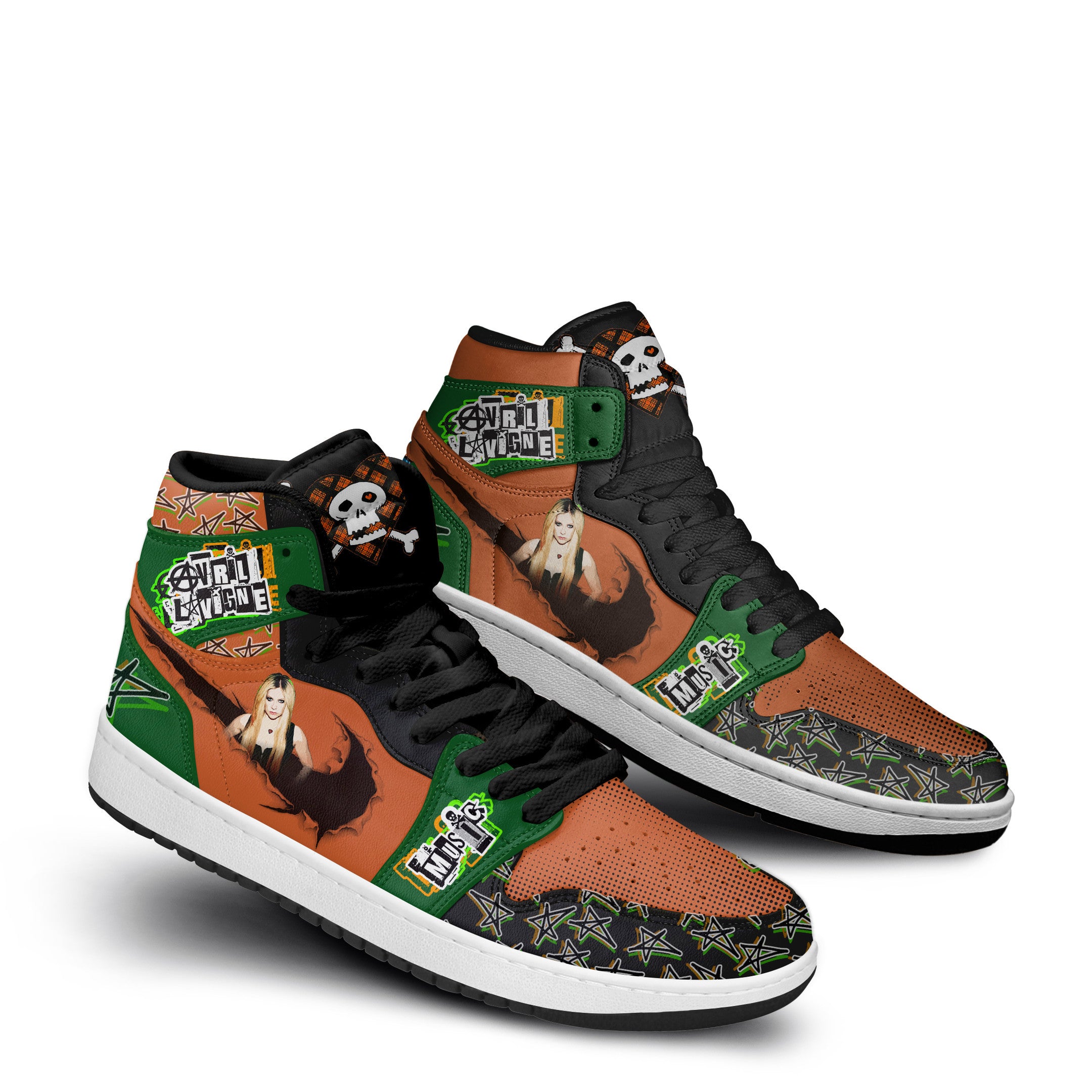 Avril Lavigne Personalized Music High-Top Sneakers Shoes Custom Name Design For Men And Women - Image 2