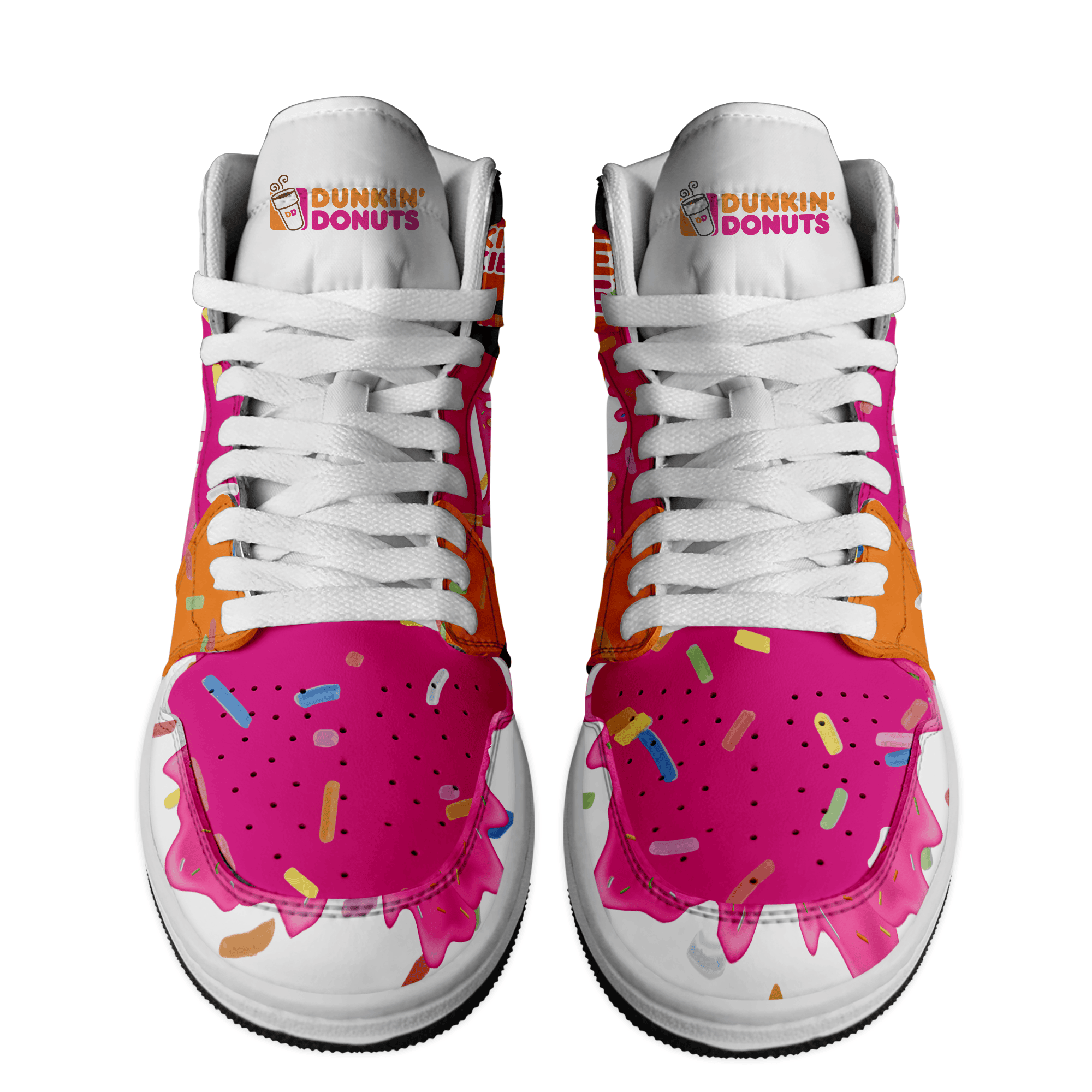 Dunkie Junkie Personalized Drink High-Top Sneakers Shoes Custom Name Design For Men And Women - Image 2