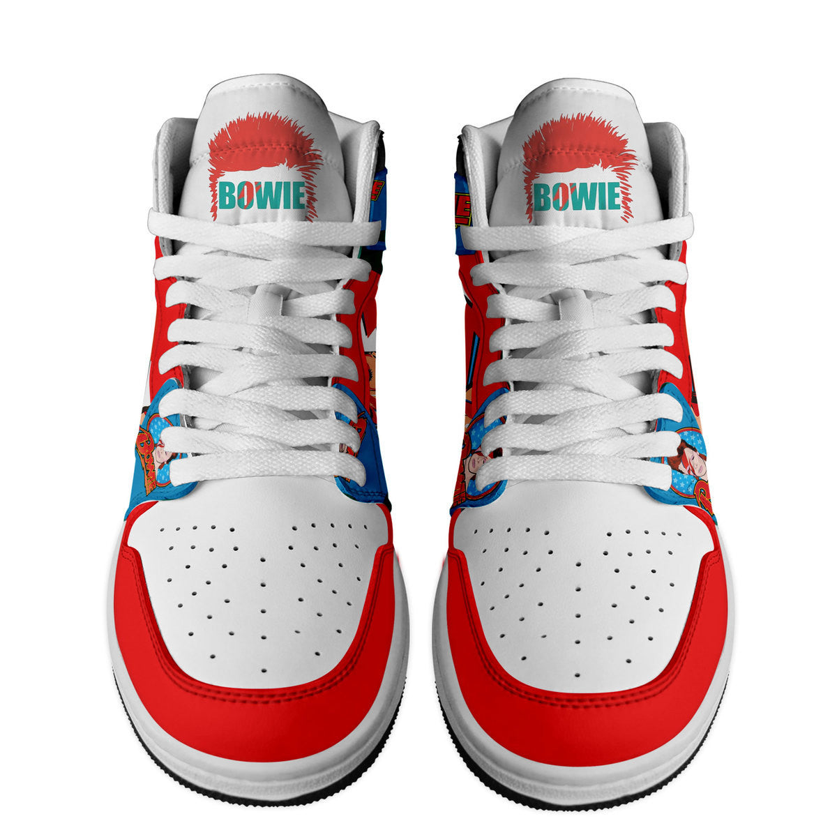 David Bowie Personalized Music High-Top Sneakers Shoes Custom Name Design For Men And Women - Image 2